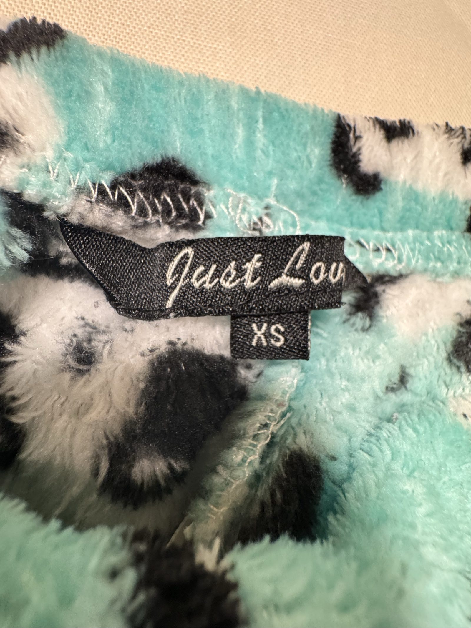 Women's Just Love Panda Fleece Pajama Pants – Aqua Blue – XS image 3
