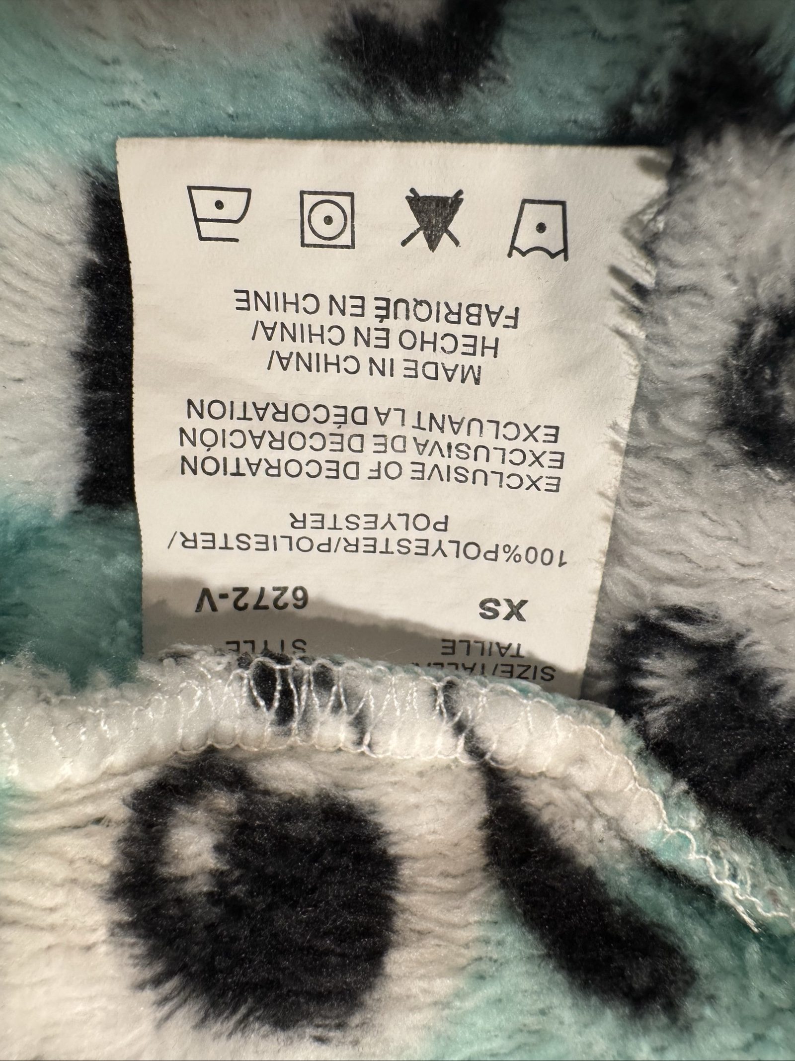Women's Just Love Panda Fleece Pajama Pants – Aqua Blue – XS image 4