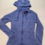 Women's Champion Duo Dry Full Zip Athletic Hoodie – Heather Blue – XS