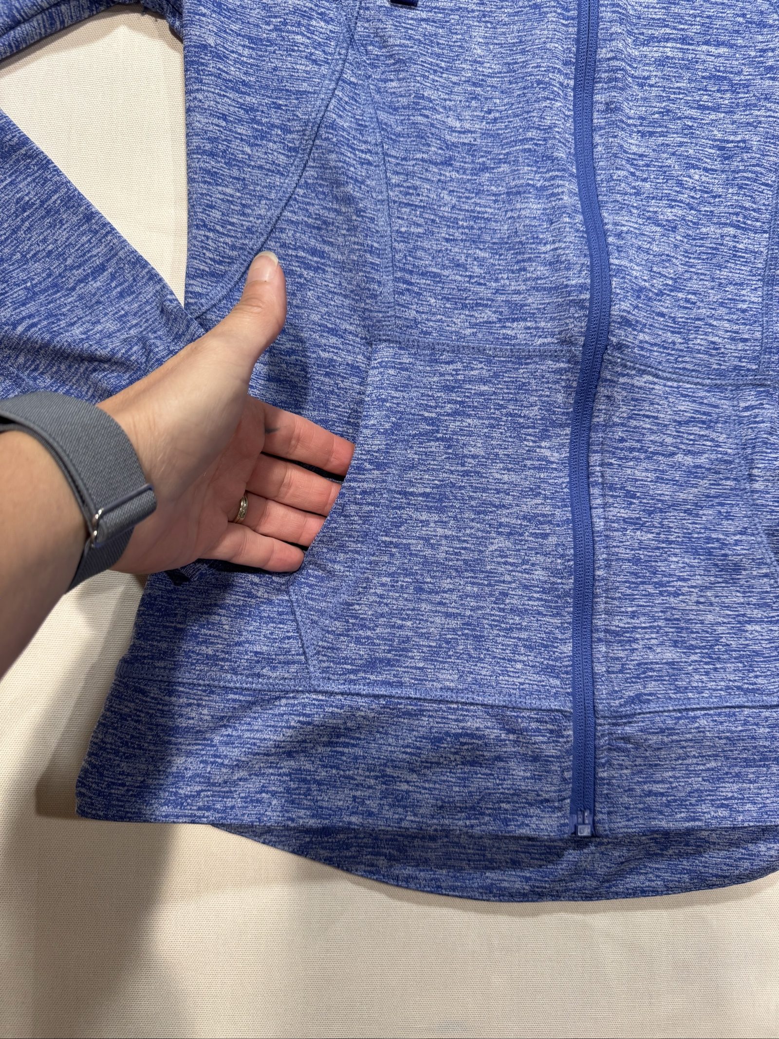 Women's Champion Duo Dry Full Zip Athletic Hoodie – Heather Blue – XS image 5