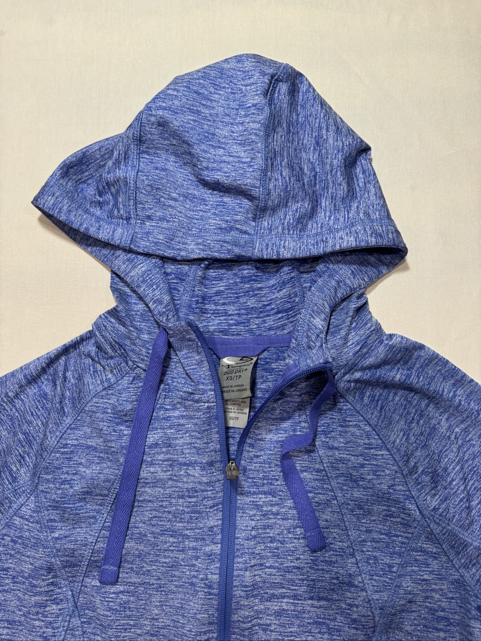 Women's Champion Duo Dry Full Zip Athletic Hoodie – Heather Blue – XS image 6