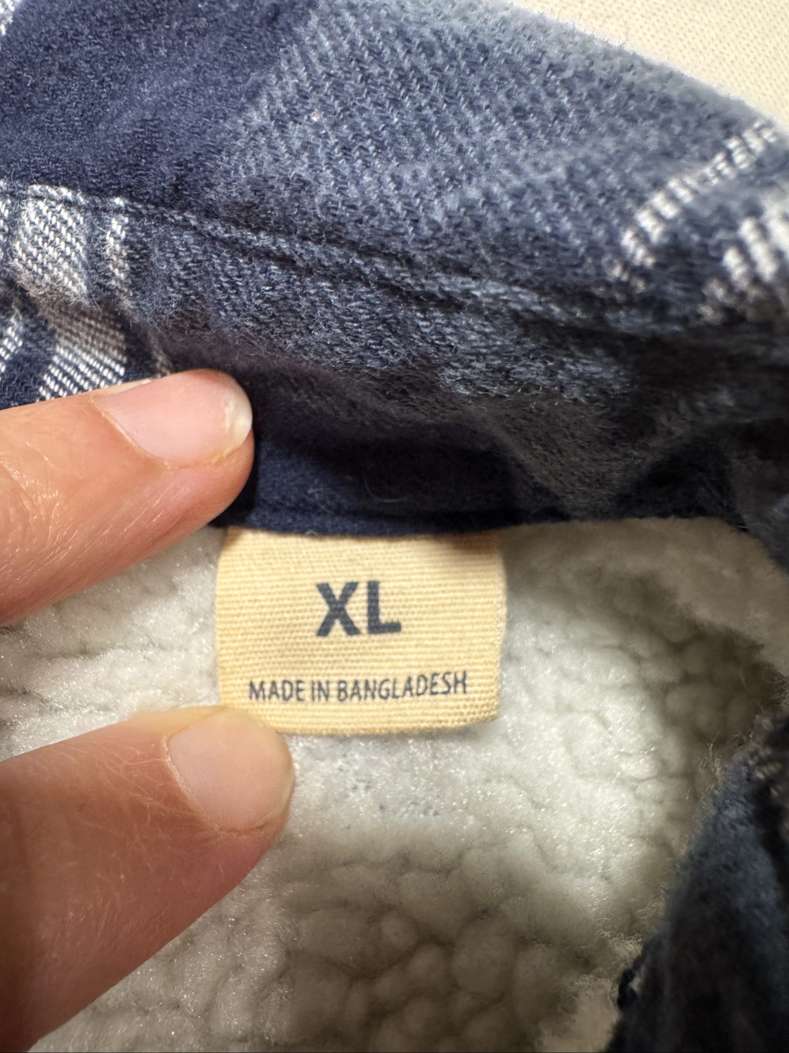 Men's RedHead Brand Co. Sherpa Lined Plaid Shirt/Jacket – Navy Blue – XL image 5