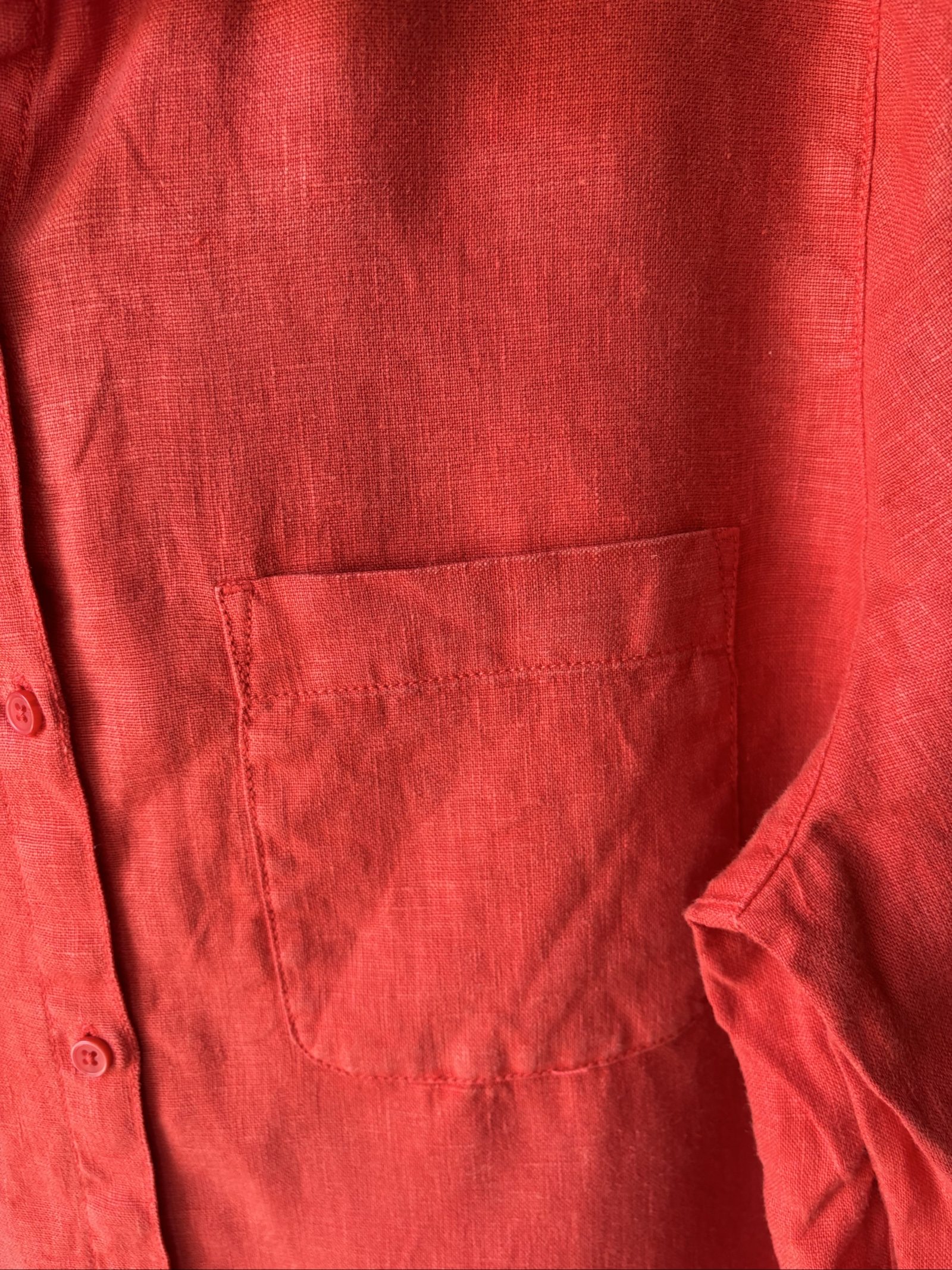 Seasalt Cornwall Red Linen Shirt UK 14 image 2