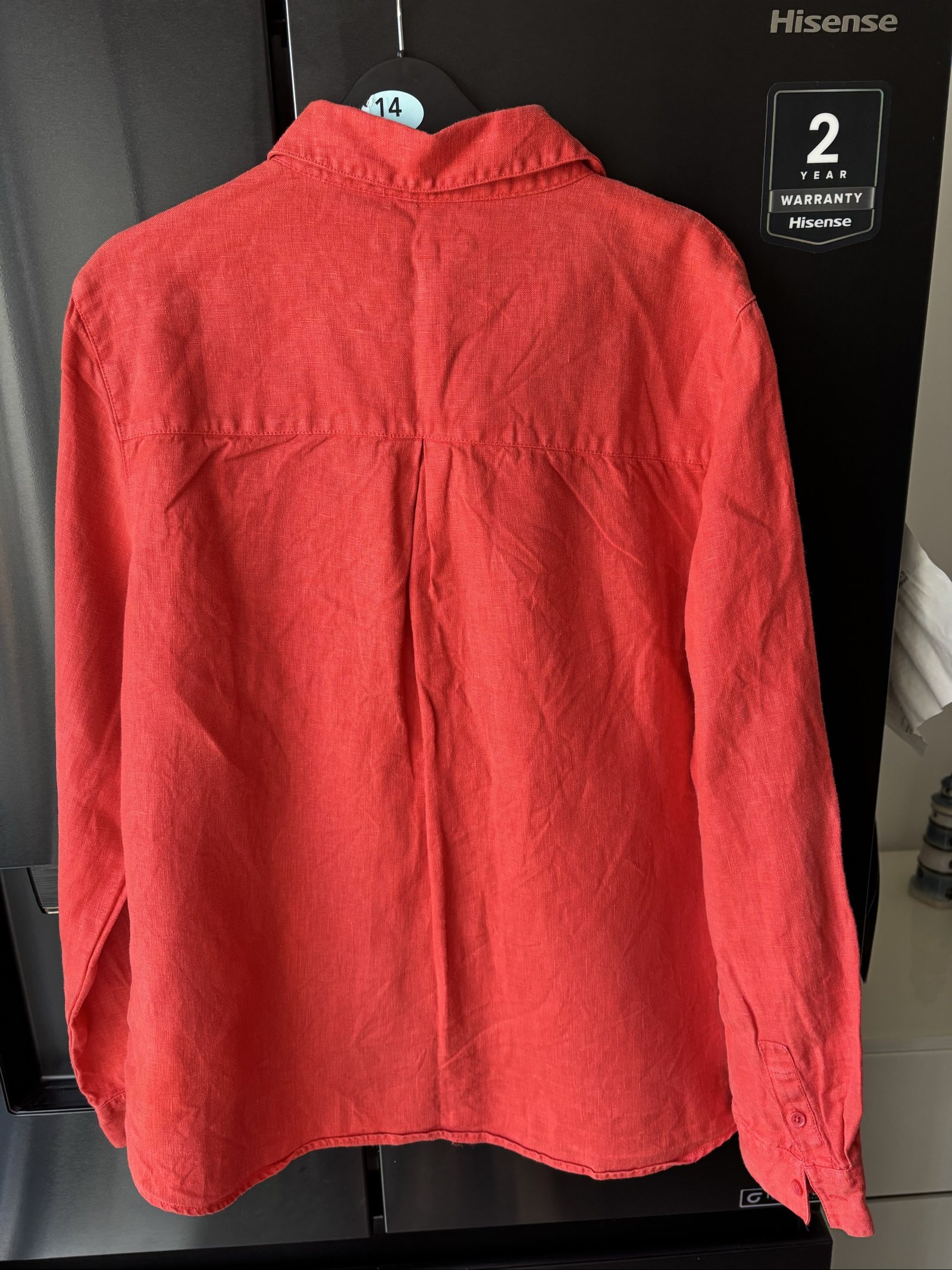 Seasalt Cornwall Red Linen Shirt UK 14 image 5
