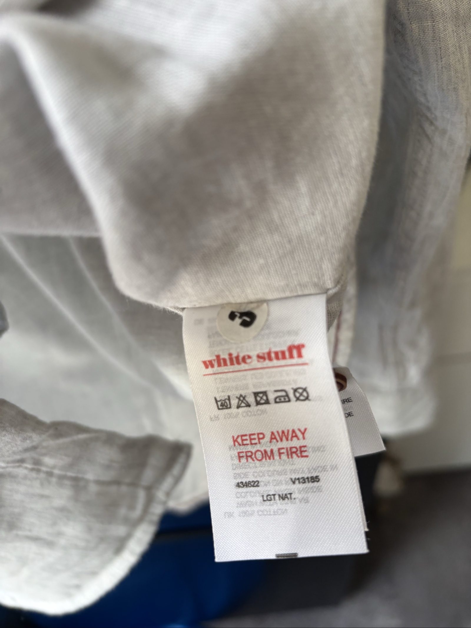 White Stuff Men Light Grey Classic Fit Cotton Shirt Extra Small image 4