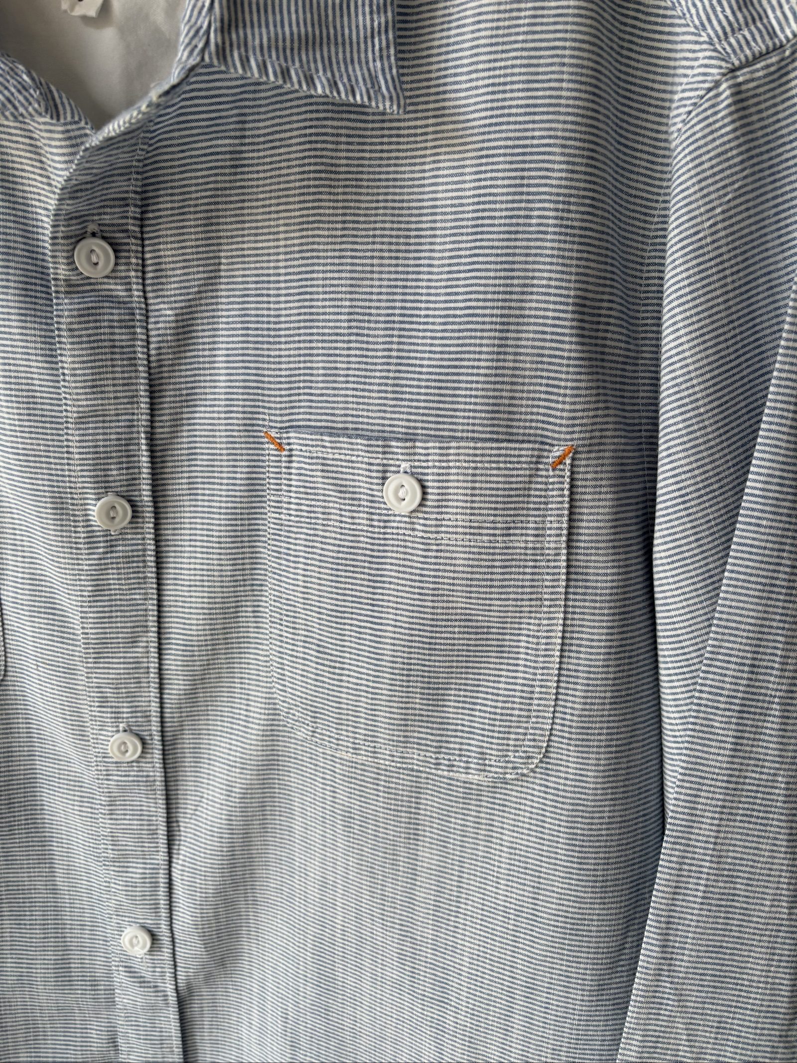 White Stuff Blue & White Stripe Classic Fit Shirt Small image 2