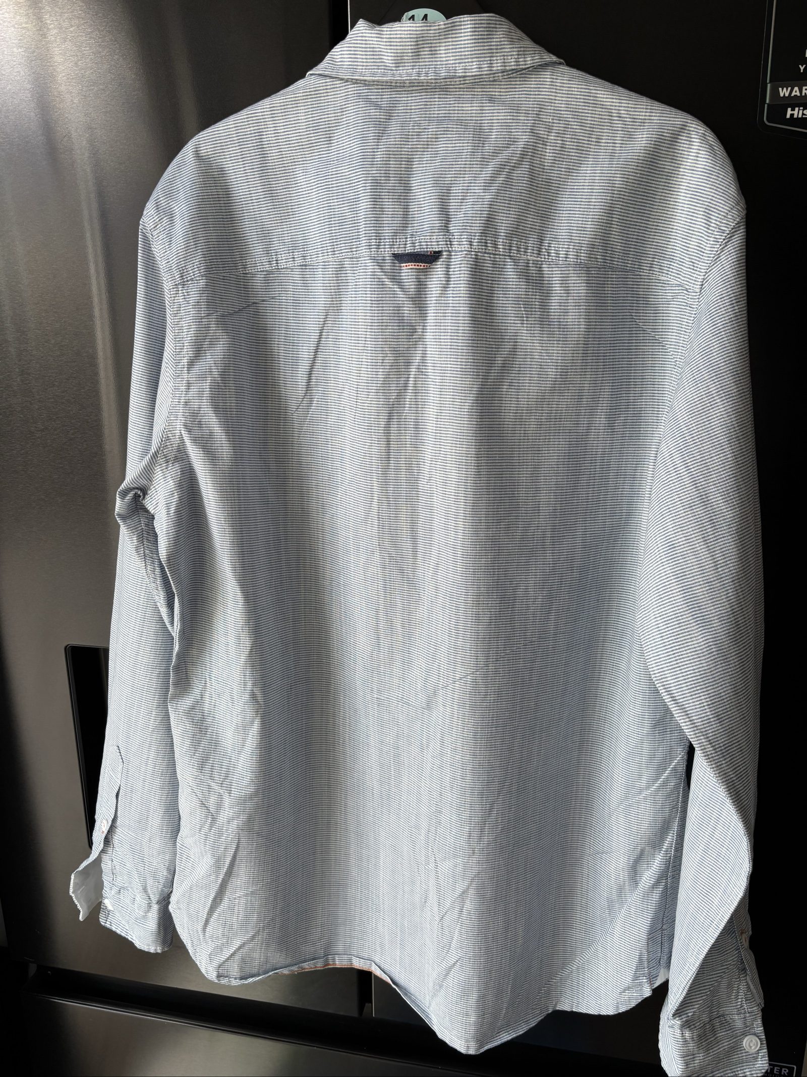 White Stuff Blue & White Stripe Classic Fit Shirt Small image 4