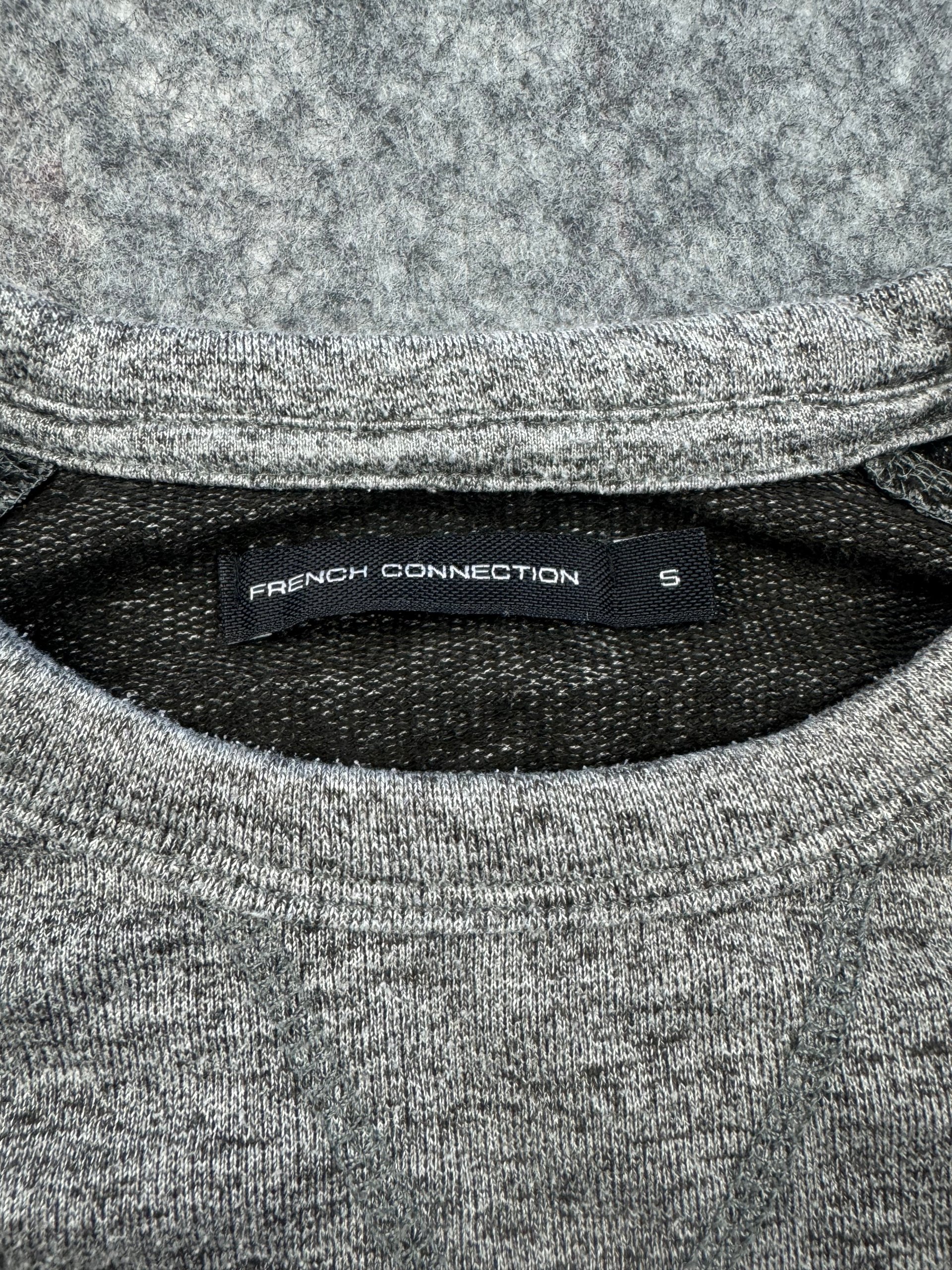 French Connection Grey Crewneck Sweatshirt Size S Pocket image 3