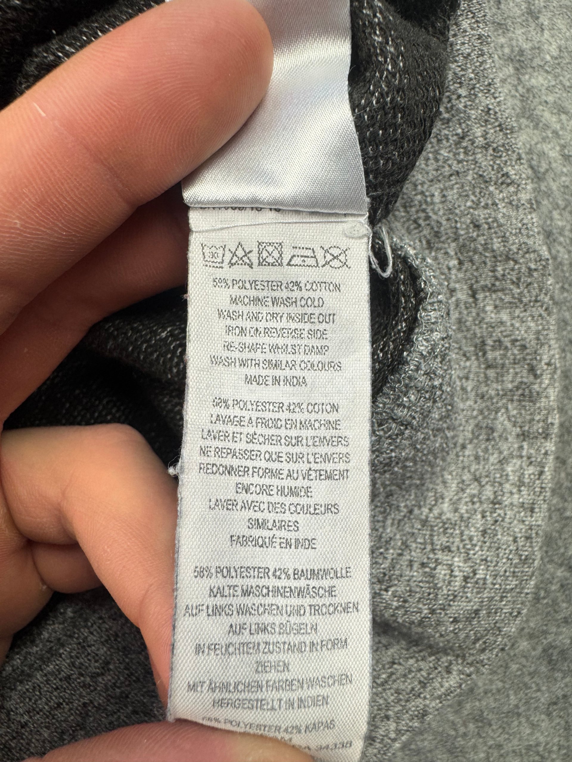 French Connection Grey Crewneck Sweatshirt Size S Pocket image 6