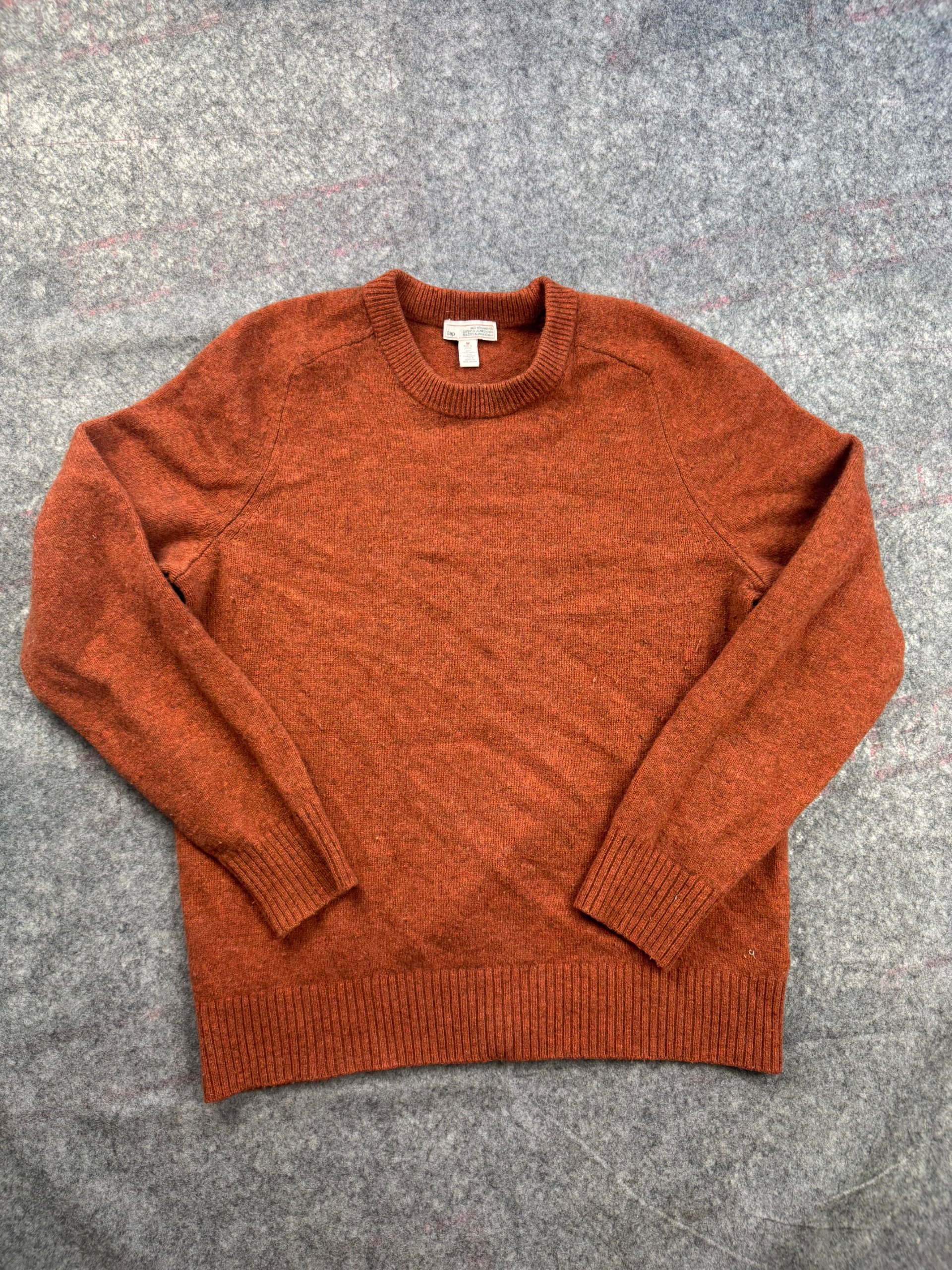 GAP Rust Lambswool Crew Neck Jumper Men’s M 80% Lambswool