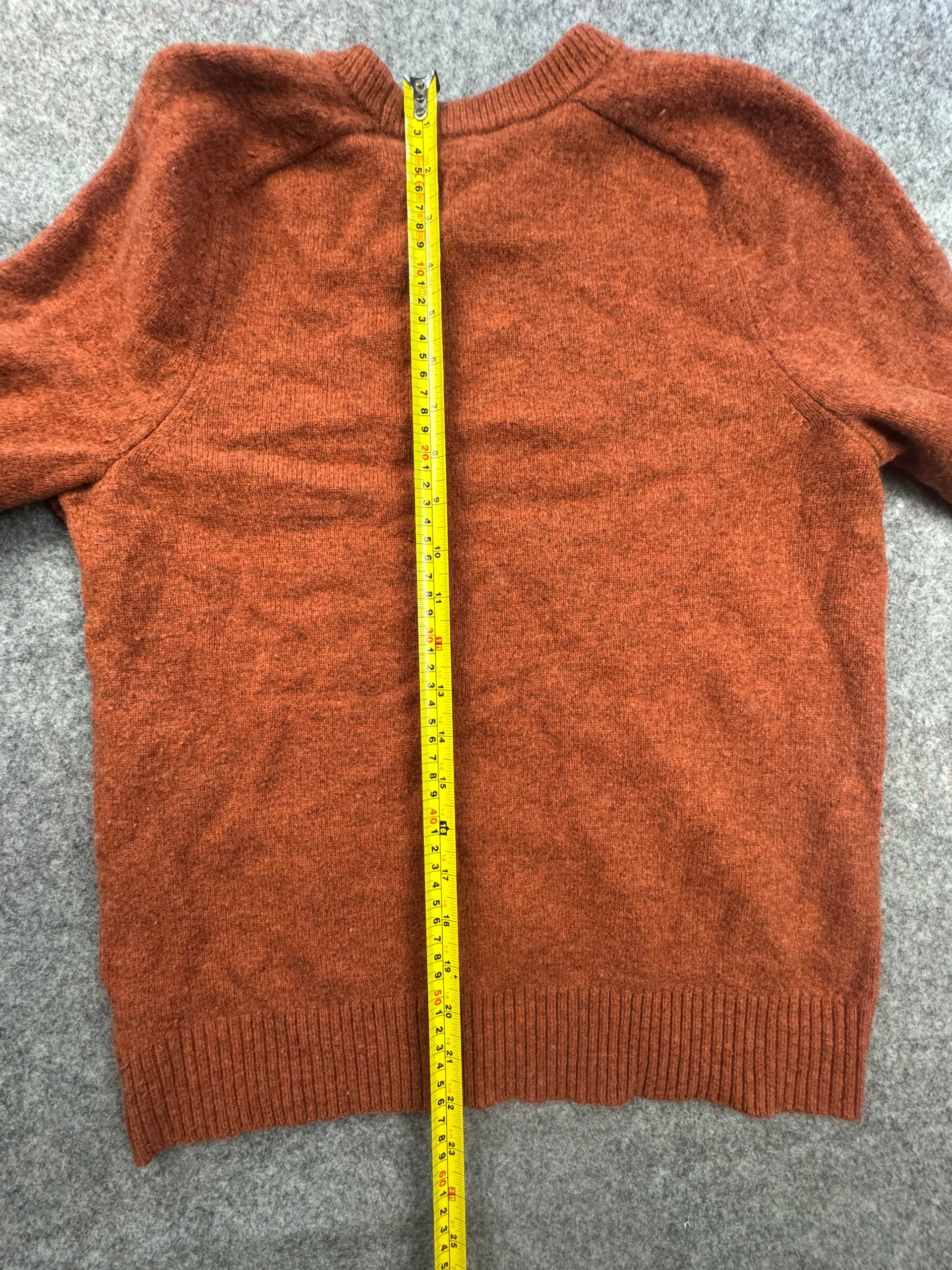GAP Rust Lambswool Crew Neck Jumper Men’s M 80% Lambswool image 5