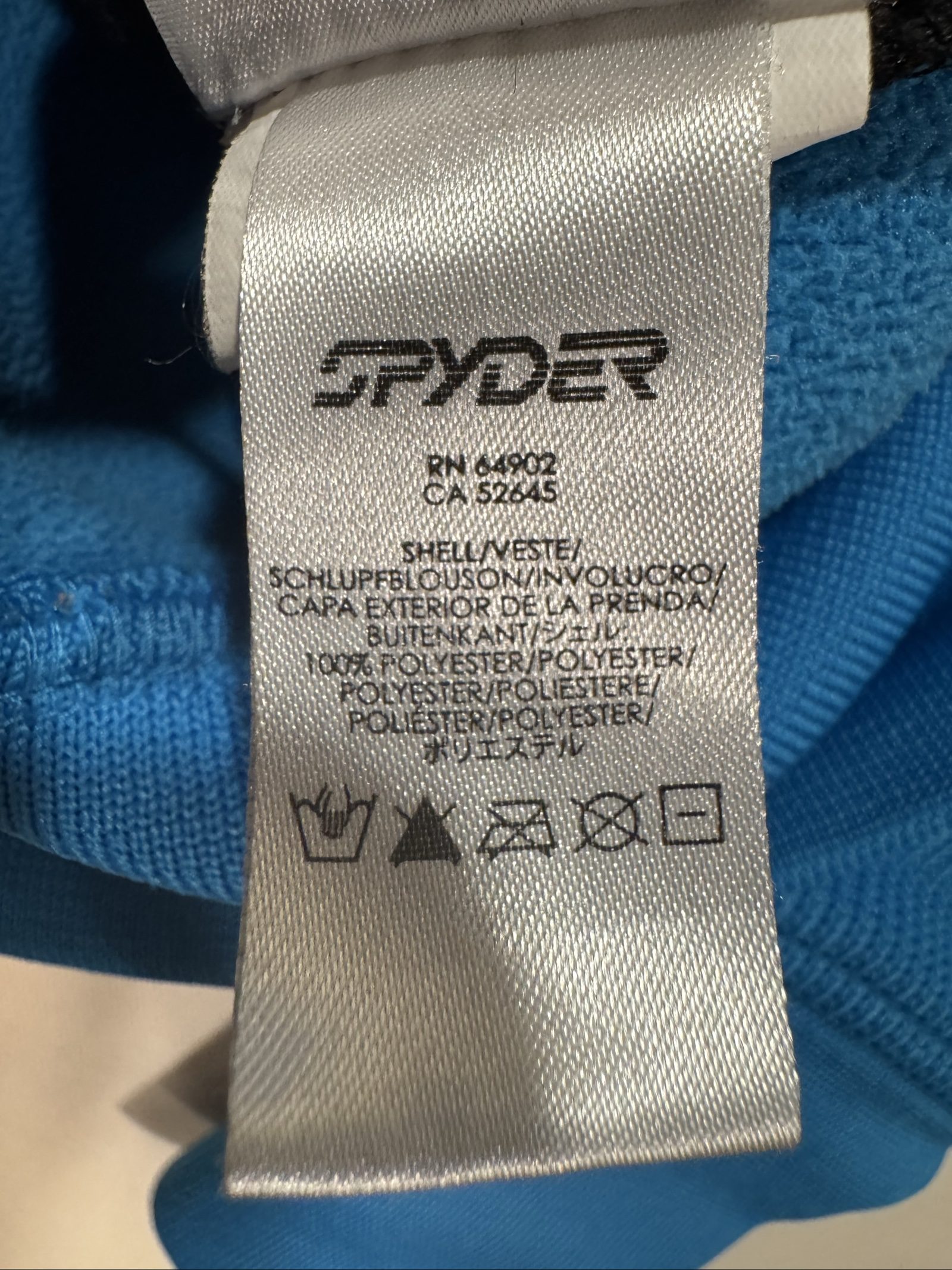 Women’s Spyder Core Sweater Full Zip Hooded Jacket – Blue – Small image 3