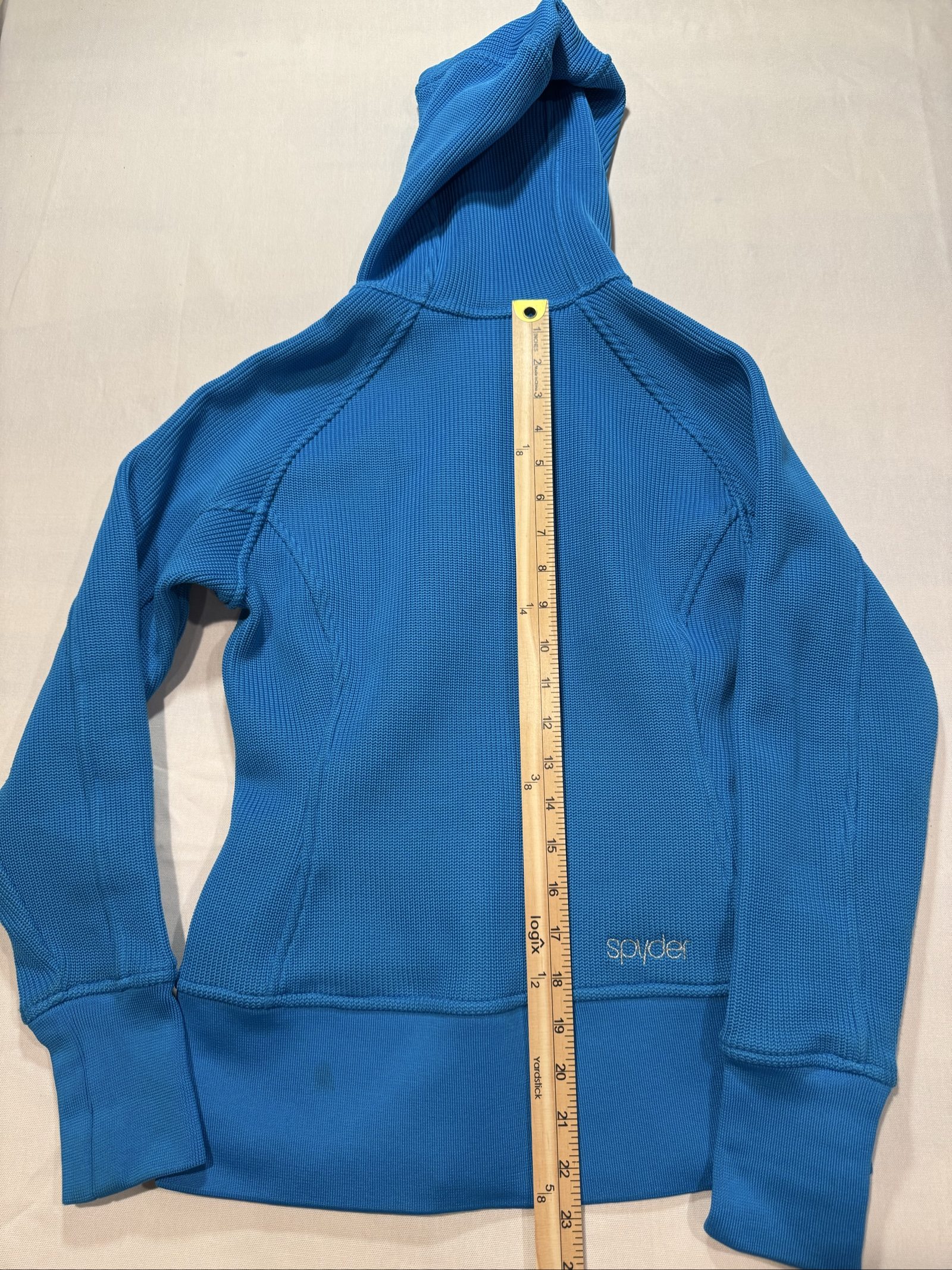 Women’s Spyder Core Sweater Full Zip Hooded Jacket – Blue – Small image 4