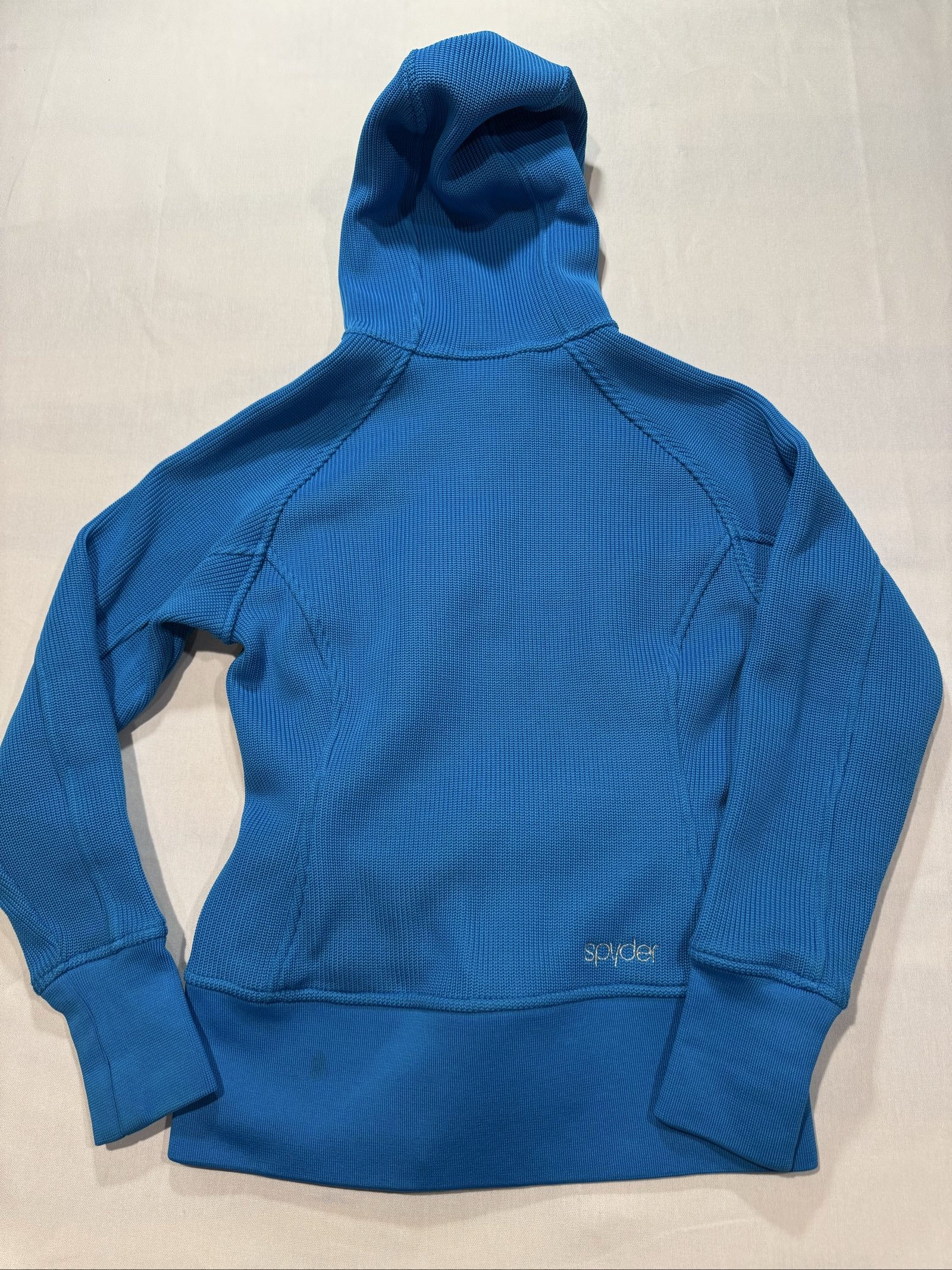 Women’s Spyder Core Sweater Full Zip Hooded Jacket – Blue – Small image 8