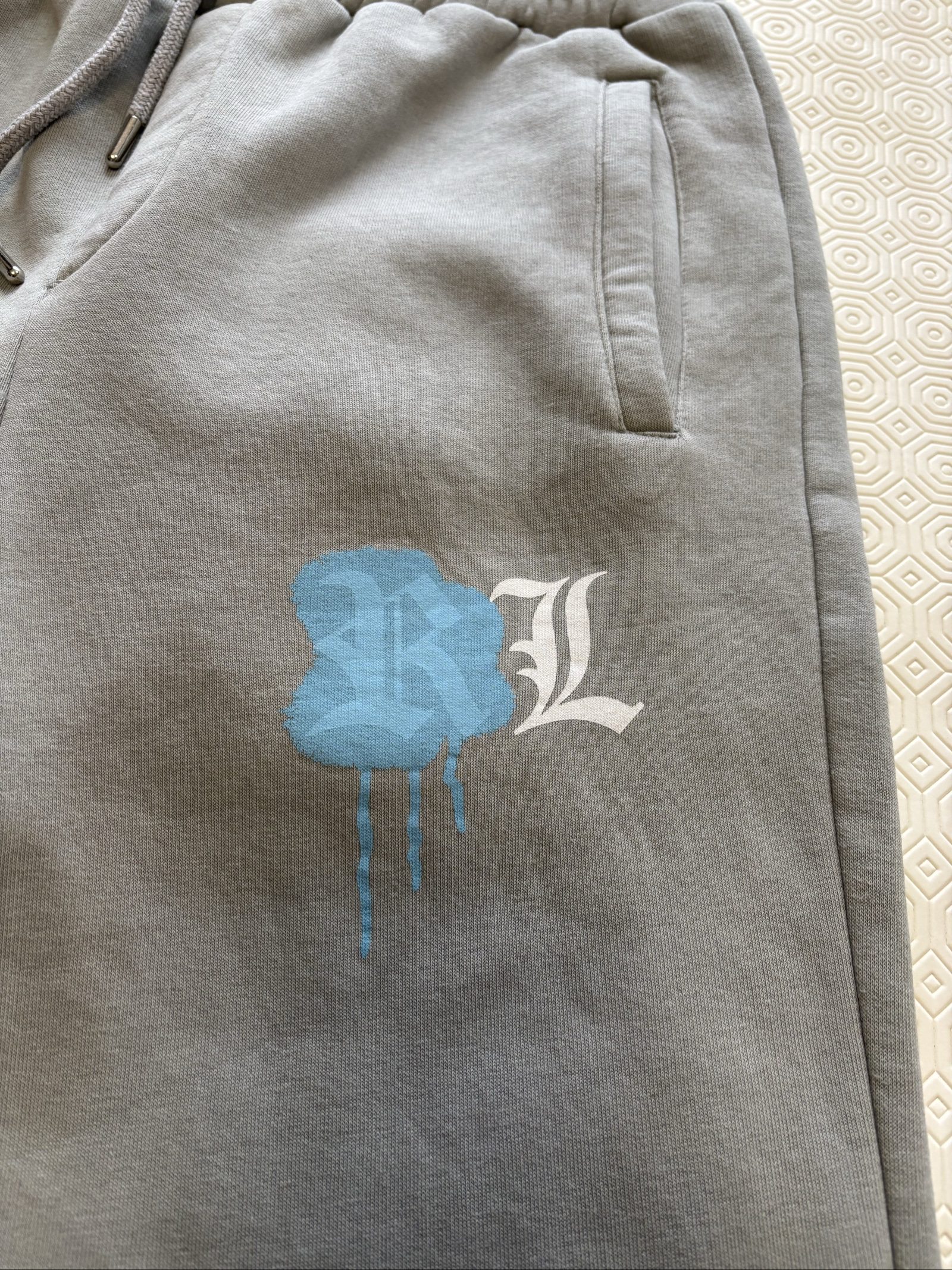 Rose London Grey Lounge Joggers Large Soft Fleece Lined image 2