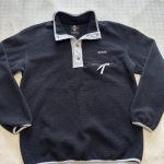 Columbia Black & White Mens Large Fleece Pullover Jacket
