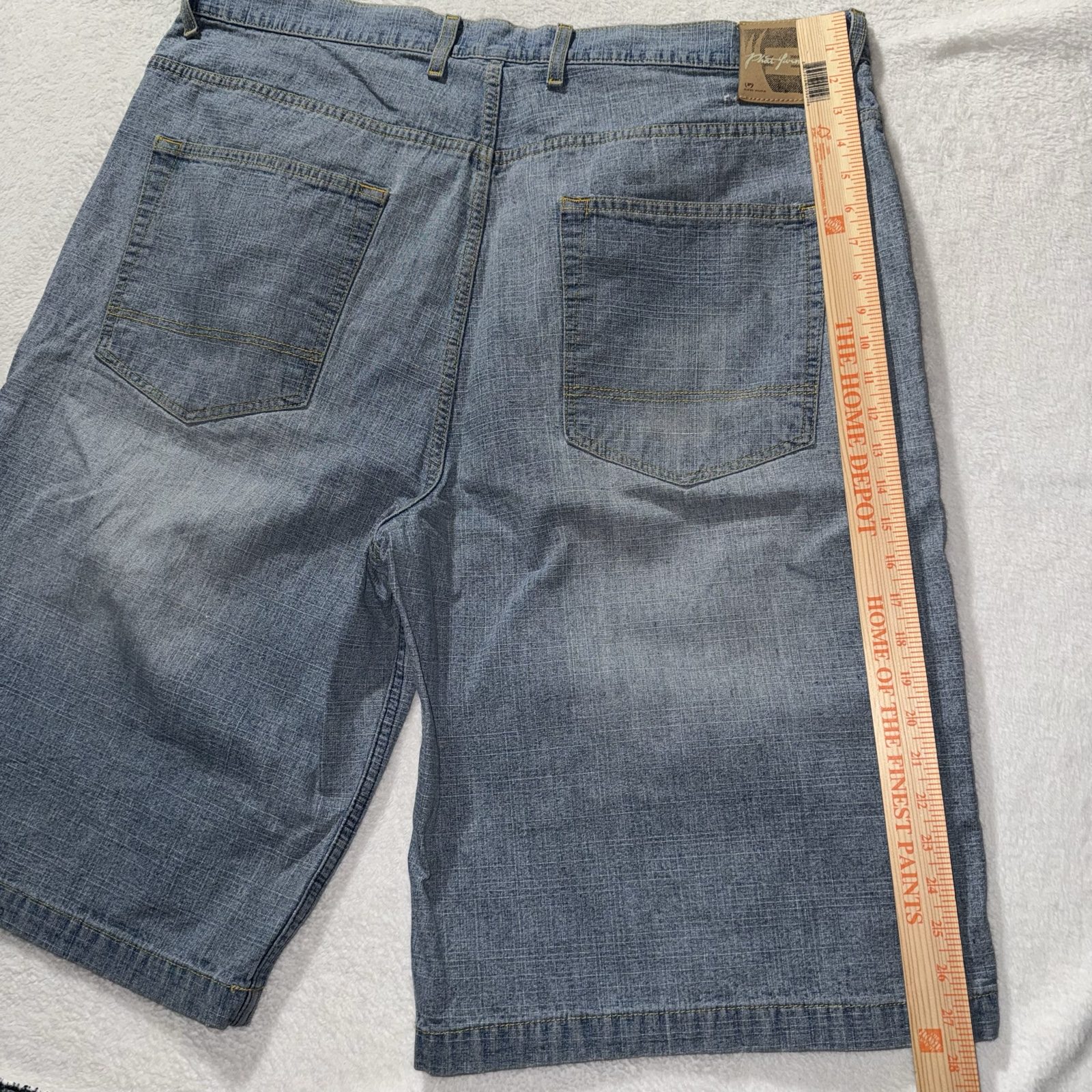 Phat Farm Jeans Blue Denim baggy Faded Wash jorts image 3
