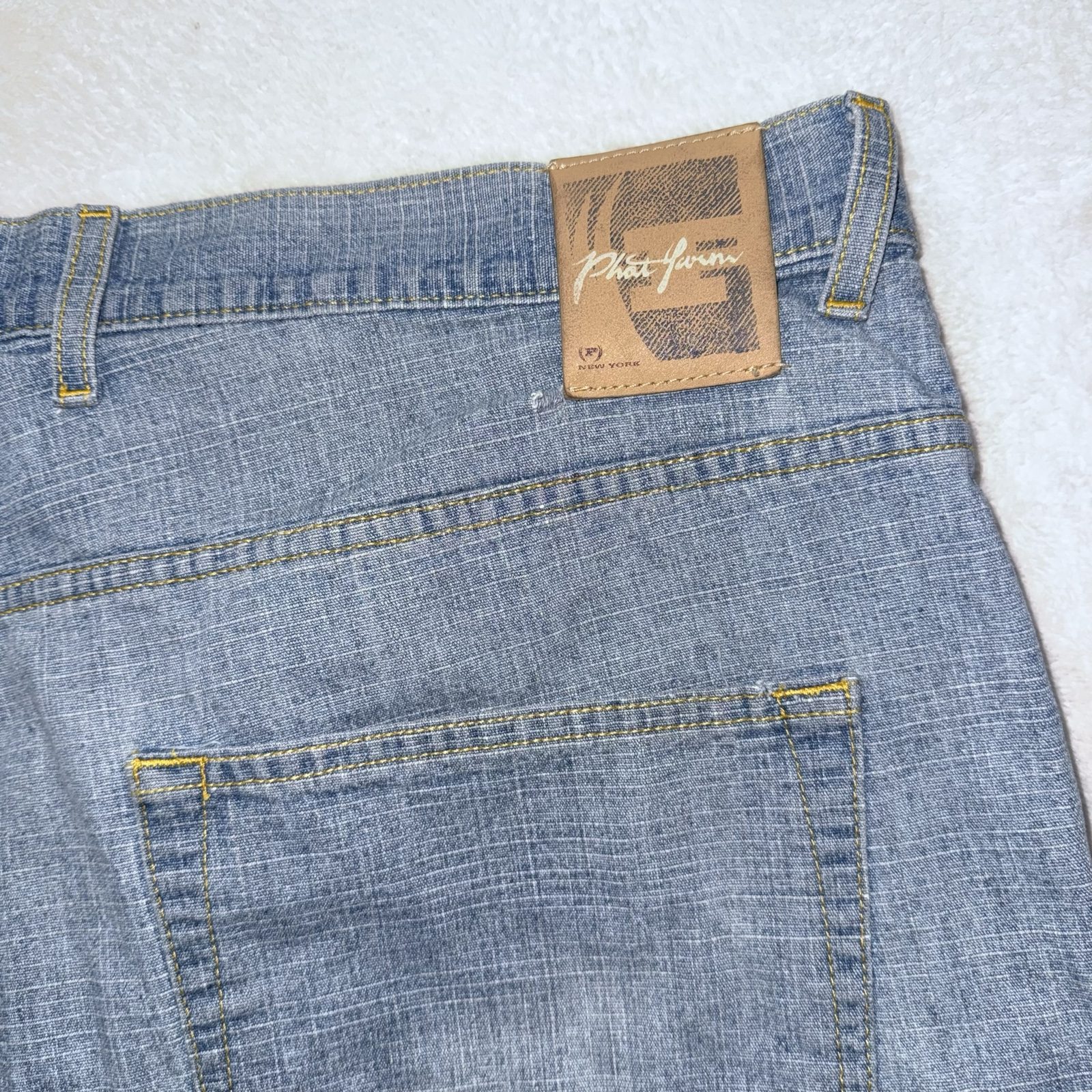 Phat Farm Jeans Blue Denim baggy Faded Wash jorts image 2