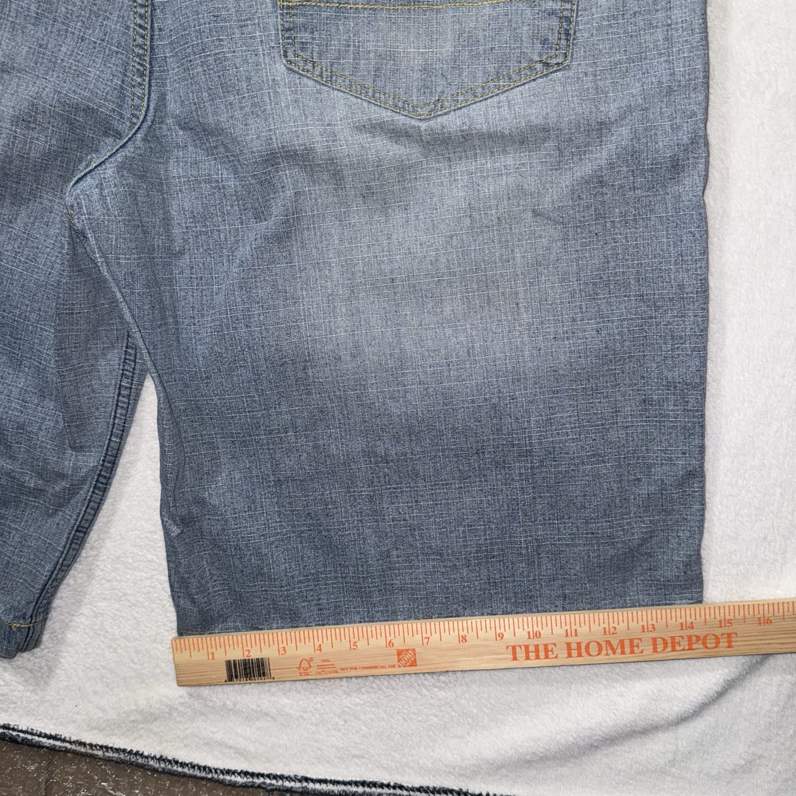 Phat Farm Jeans Blue Denim baggy Faded Wash jorts image 4