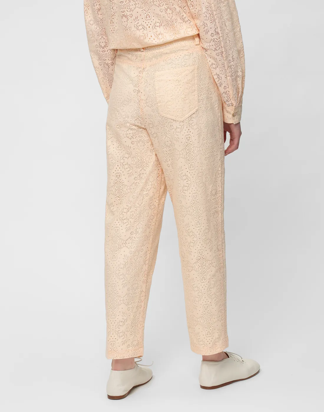 New Forte Forte Peach Lace Pants Trousers Size M image 3