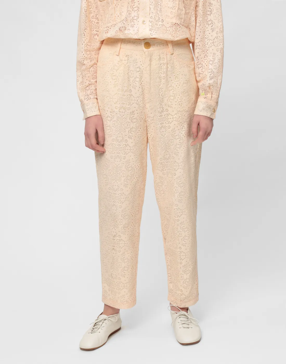 New Forte Forte Peach Lace Pants Trousers Size M image 4