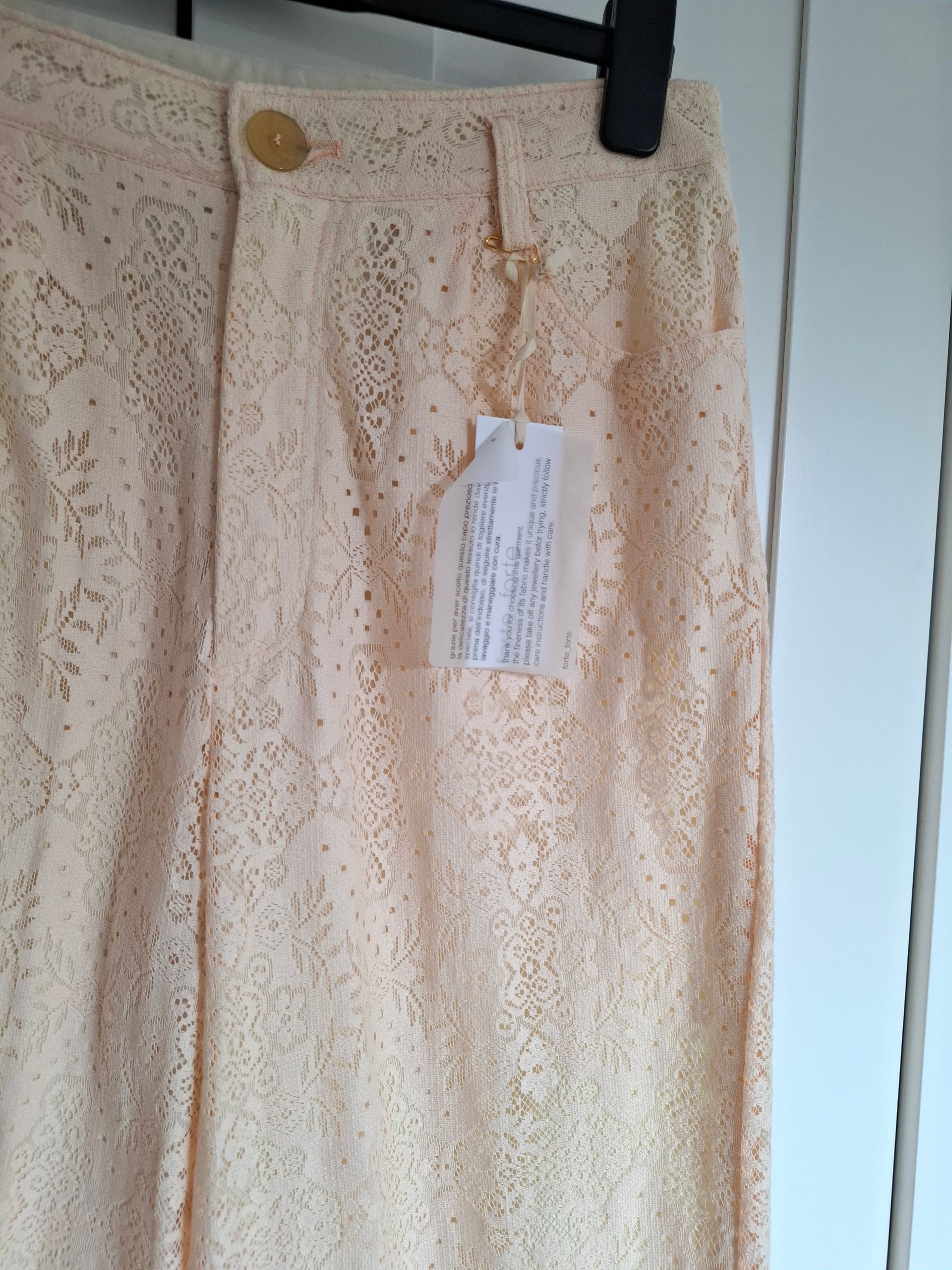 New Forte Forte Peach Lace Pants Trousers Size M image 10
