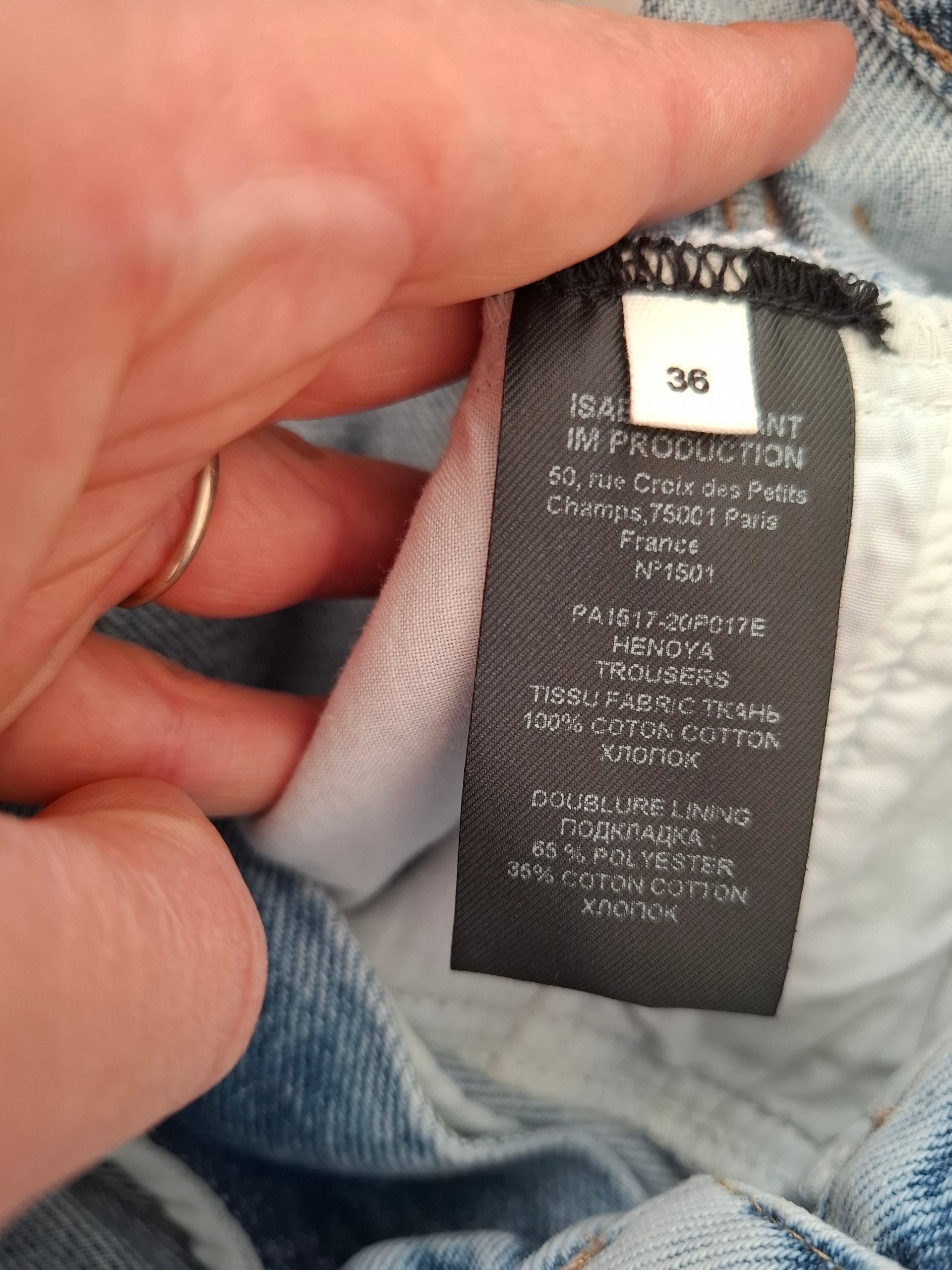 New Isabel Marant Étoile 'Henoya' Light Wash Jeans Size S image 7