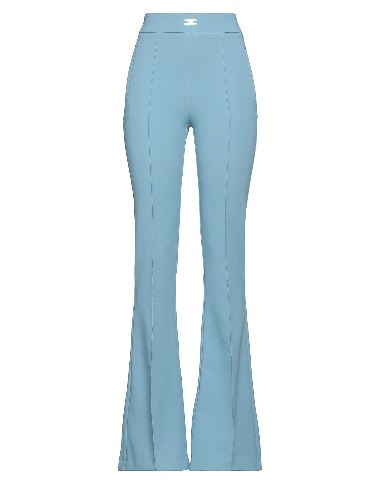 Elisabetta Franchi Powder Blue High-Waisted Flared Trousers IT 40