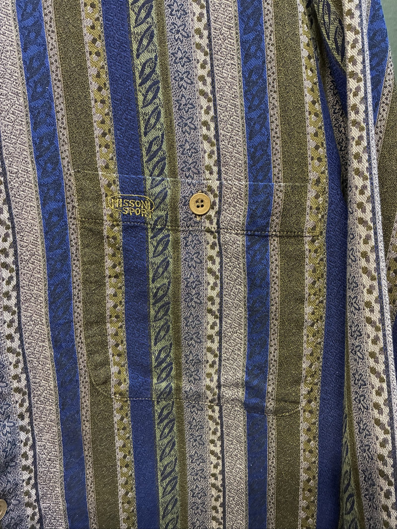 Vintage Missoni Sport Men's Multi Stripe Shirt medium 90s Made in Italy image 4
