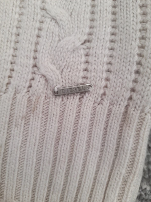 Diesel Cream Cable Knit Sweater Cotton Blend Small image 5