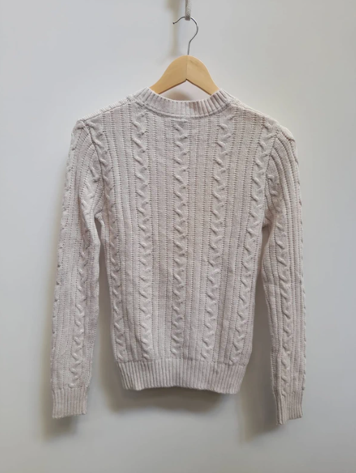 Diesel Cream Cable Knit Sweater Cotton Blend Small image 7