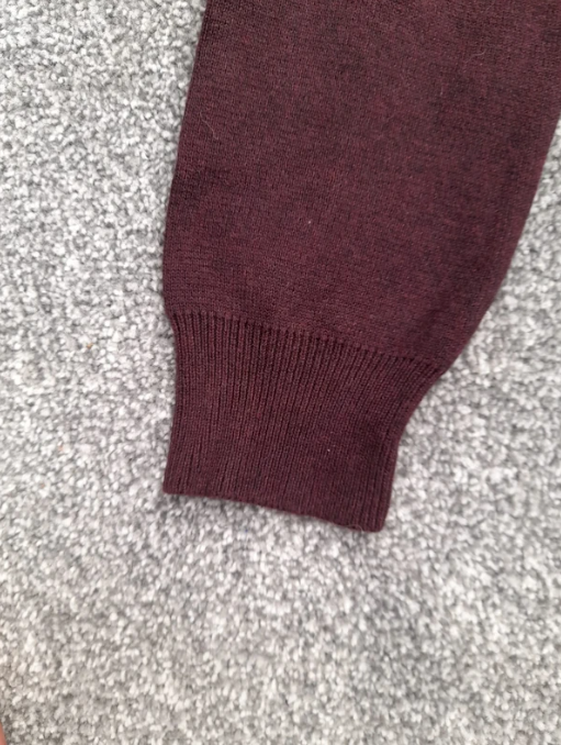 Diesel Men's Burgundy Zip Neck Sweater Medium image 6