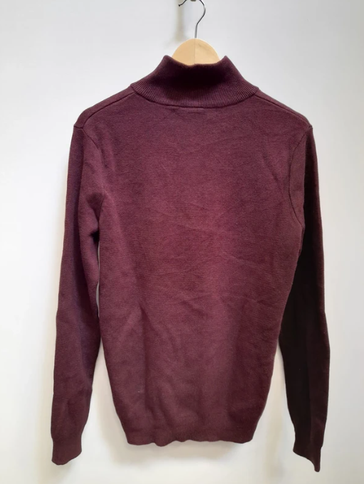 Diesel Men's Burgundy Zip Neck Sweater Medium image 7