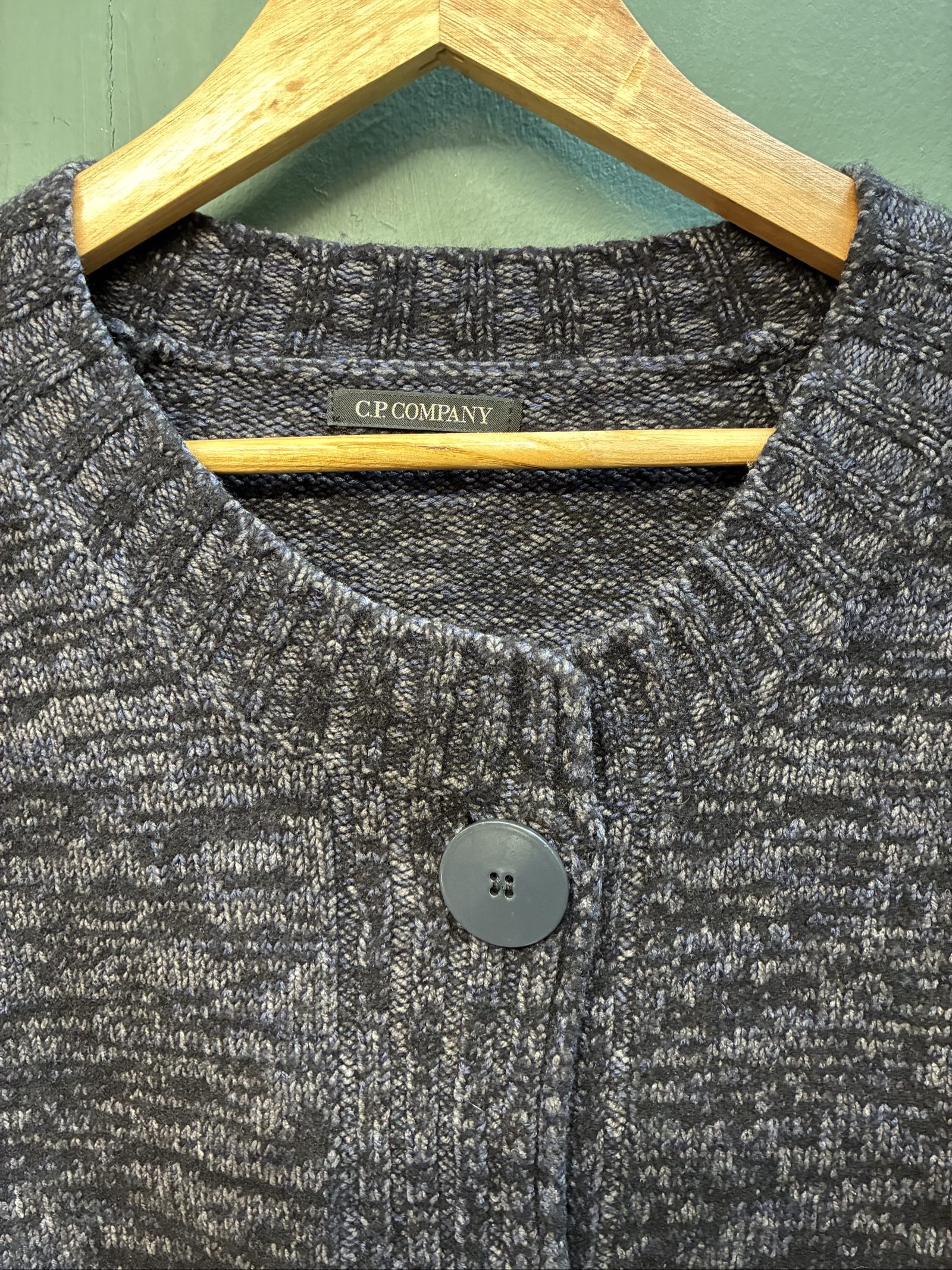 C.P. Company Black & Grey Wool silk Blend Button Cardigan 10 image 2