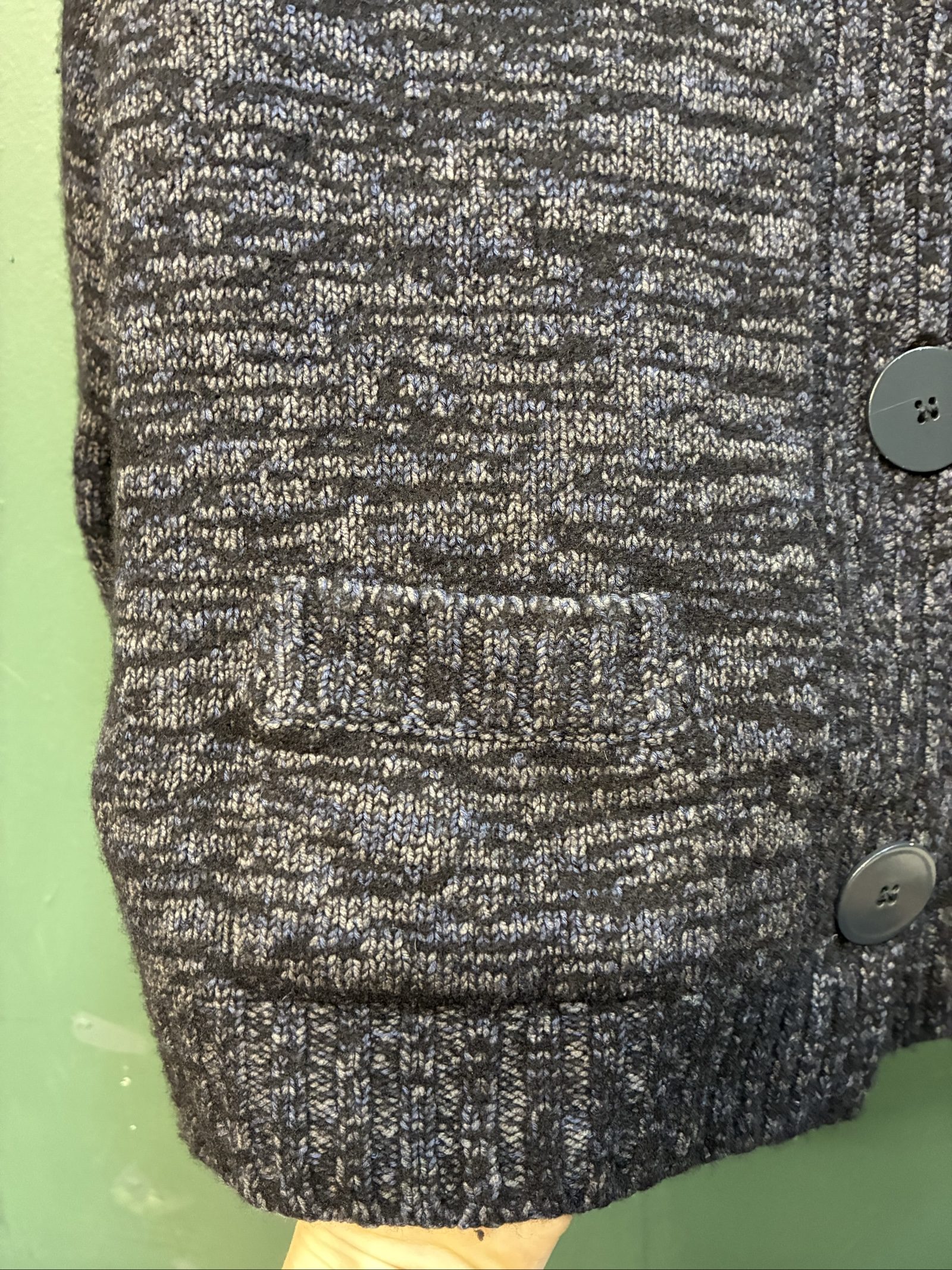 C.P. Company Black & Grey Wool silk Blend Button Cardigan 10 image 3
