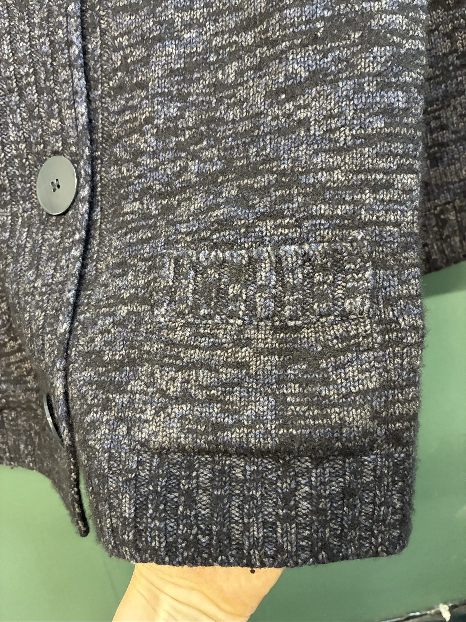 C.P. Company Black & Grey Wool silk Blend Button Cardigan 10 image 5