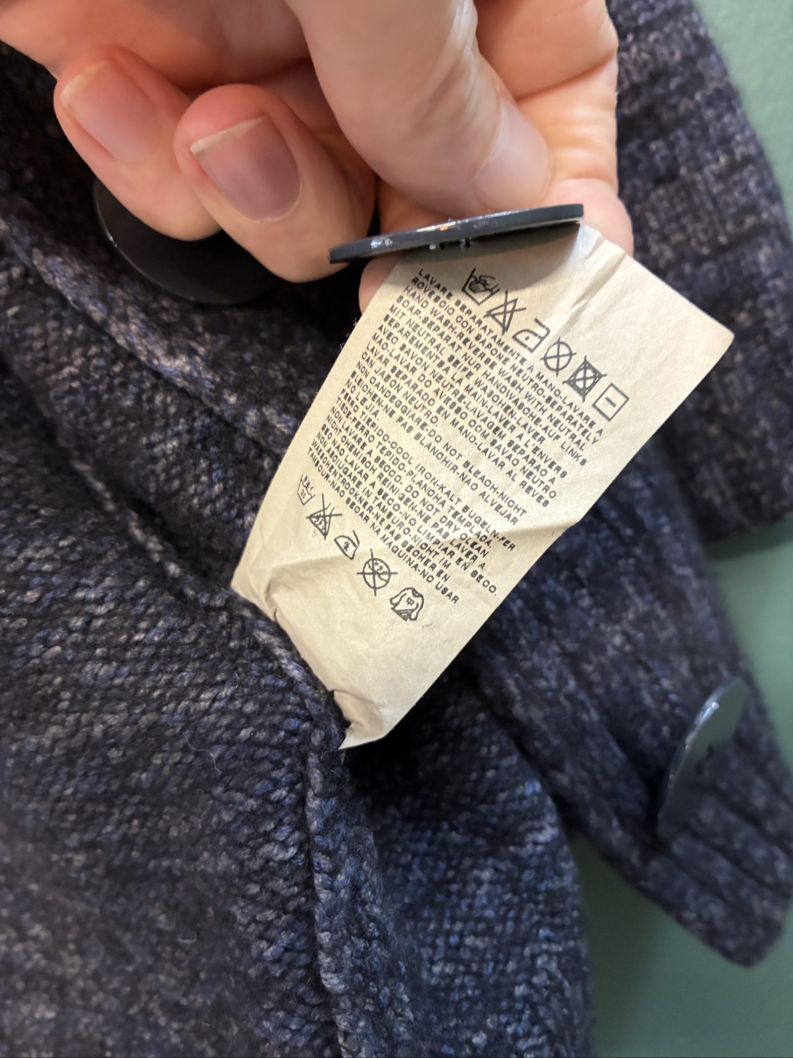 C.P. Company Black & Grey Wool silk Blend Button Cardigan 10 image 10