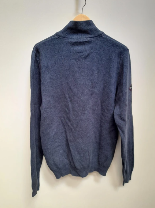 Diesel Men's Navy Half Zip Premium Knit Sweater Large image 8