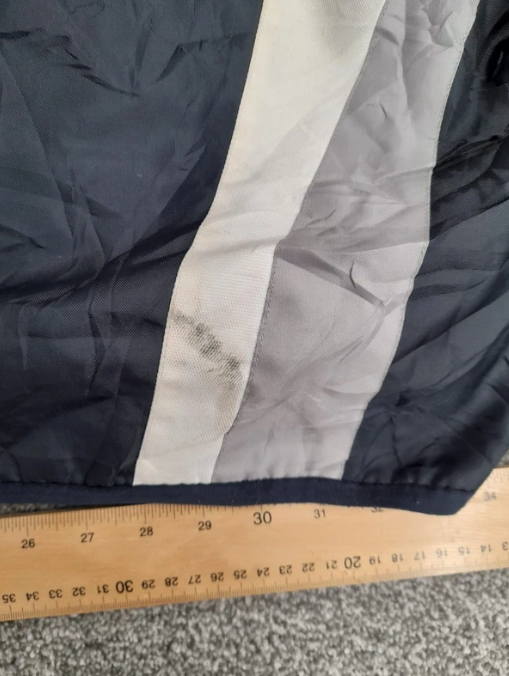 New England Patriots Black, White & Grey NFL Windbreaker Jacket 29" image 9