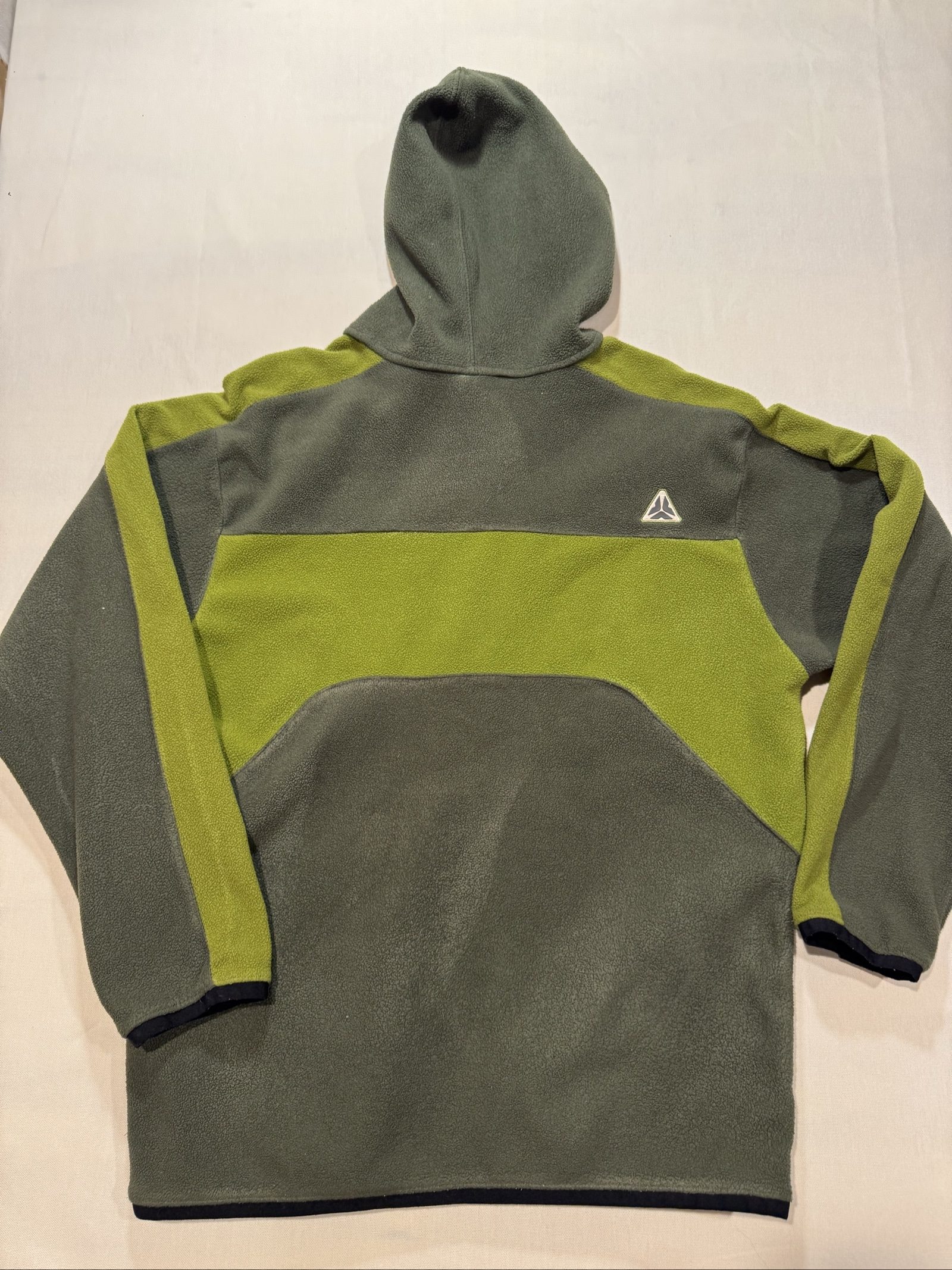 Boy’s Old Navy Full Zip Hooded Fleece Jacket – Gray Green – Large image 9