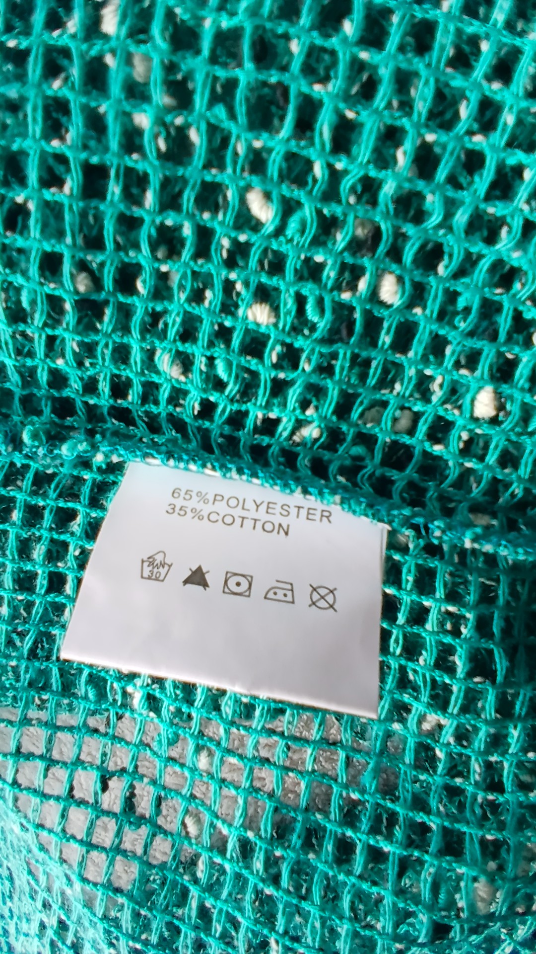New Florence Unique Teal Woven Knit Top Pocket Wooden Star One Size Unique Button Detail image 6