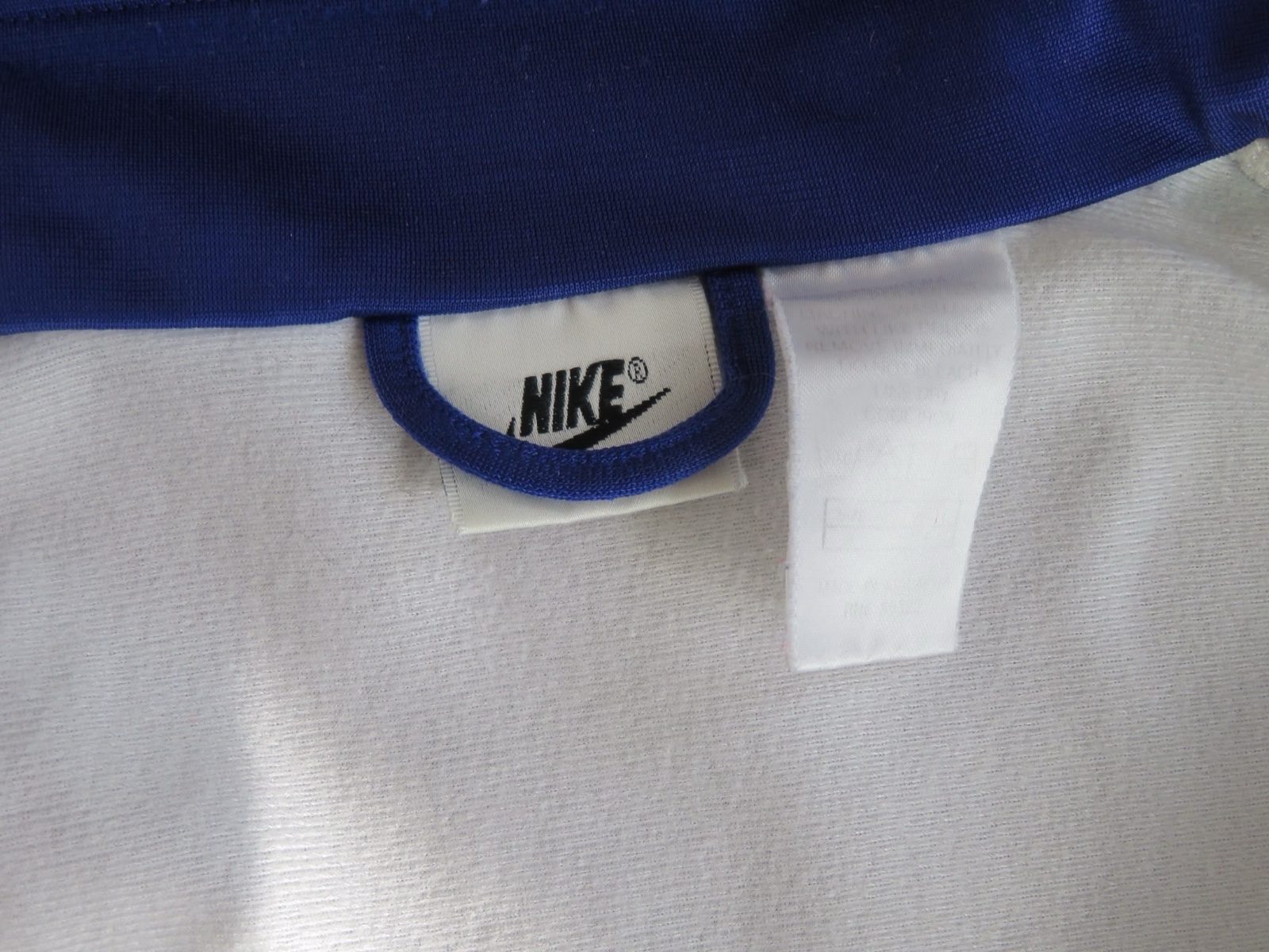 Vintage Nike White, Cyan & Blue Track Top medium 99s Just Do It Tape image 3