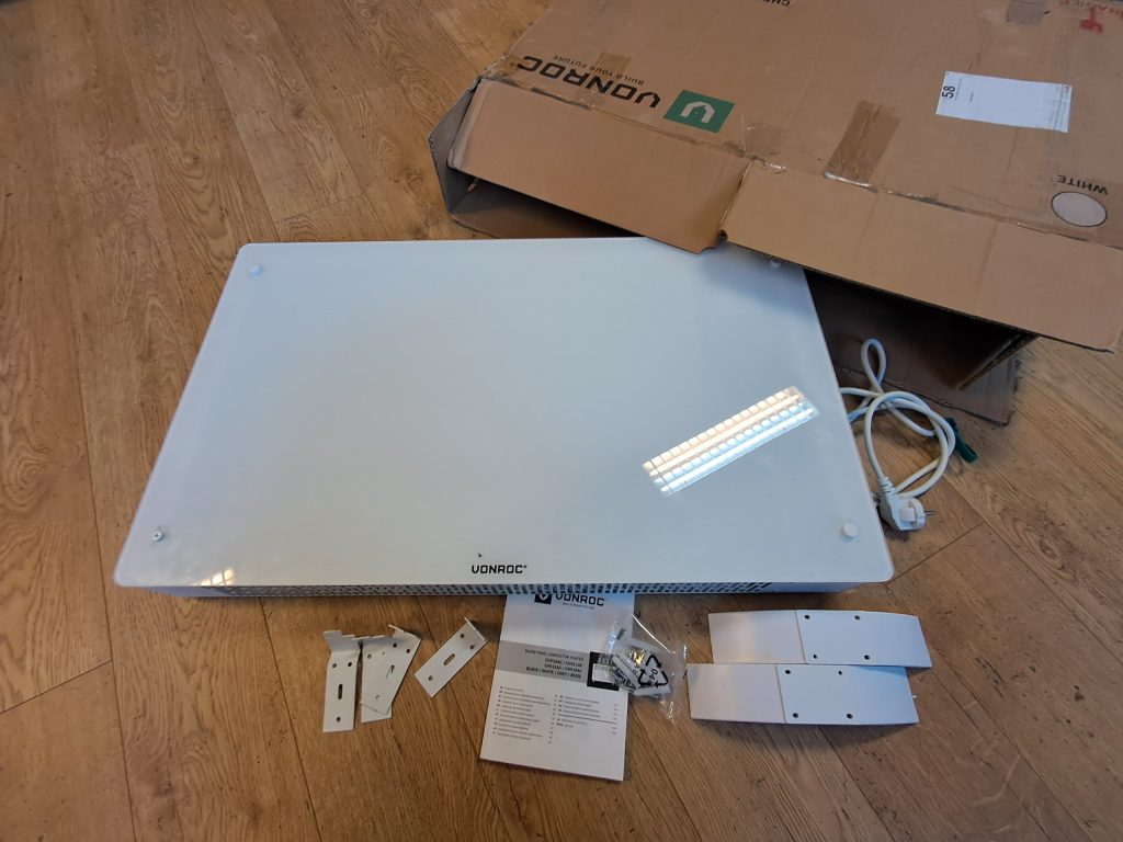VONROC Glazen Convector Kachel 1000W/2000W