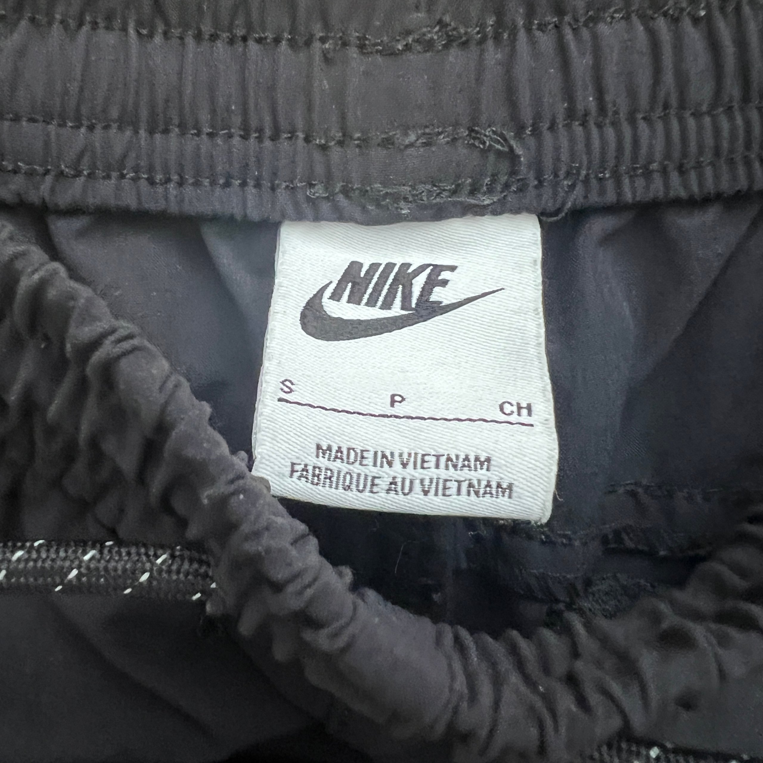 Nike Air Max Mens Woven Cargo Trousers Black Neon Green Cuffed Bottoms Small image 4