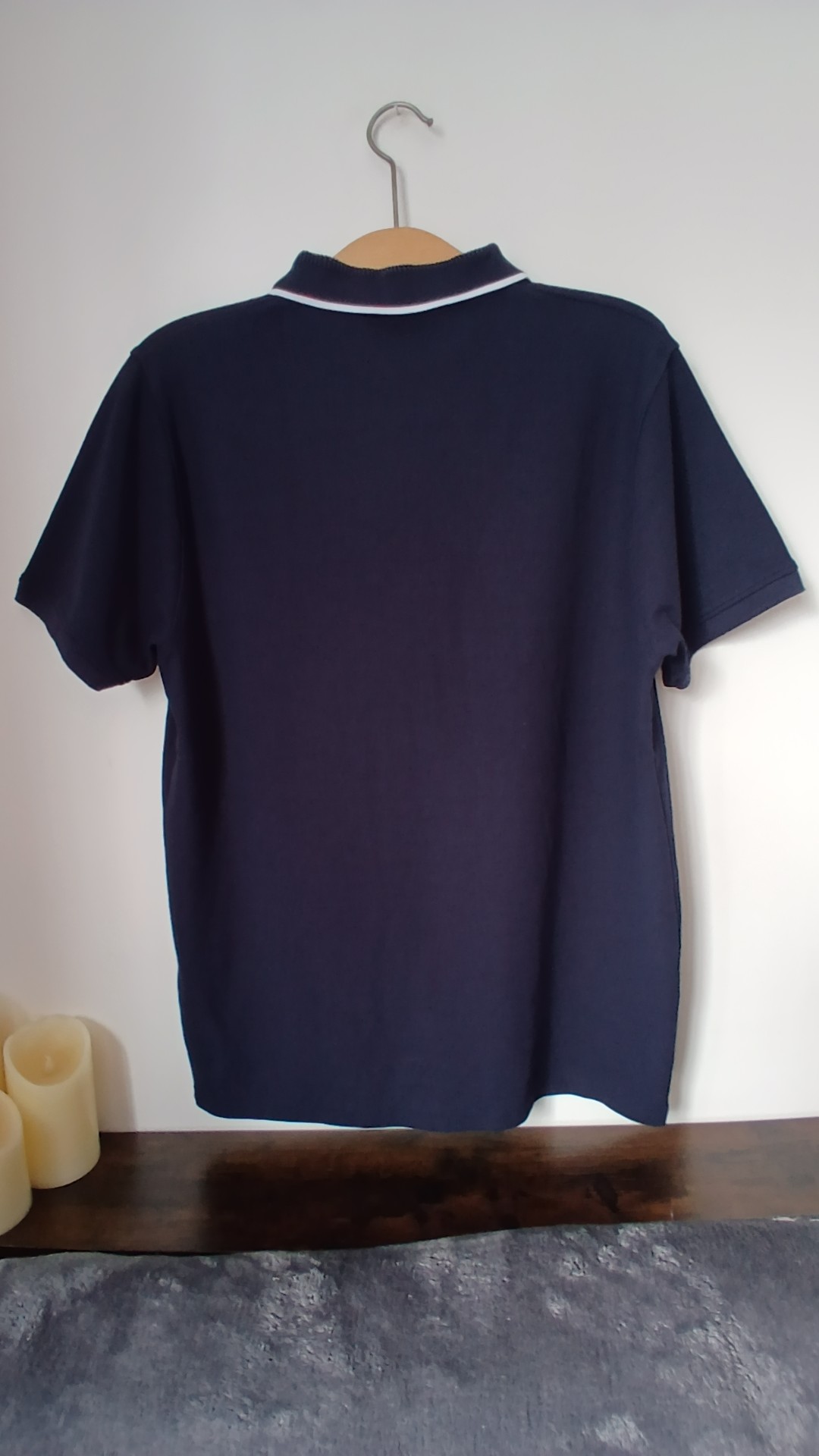 Threadbare Navy Blue Polo Shirt Large Cotton Blend image 3