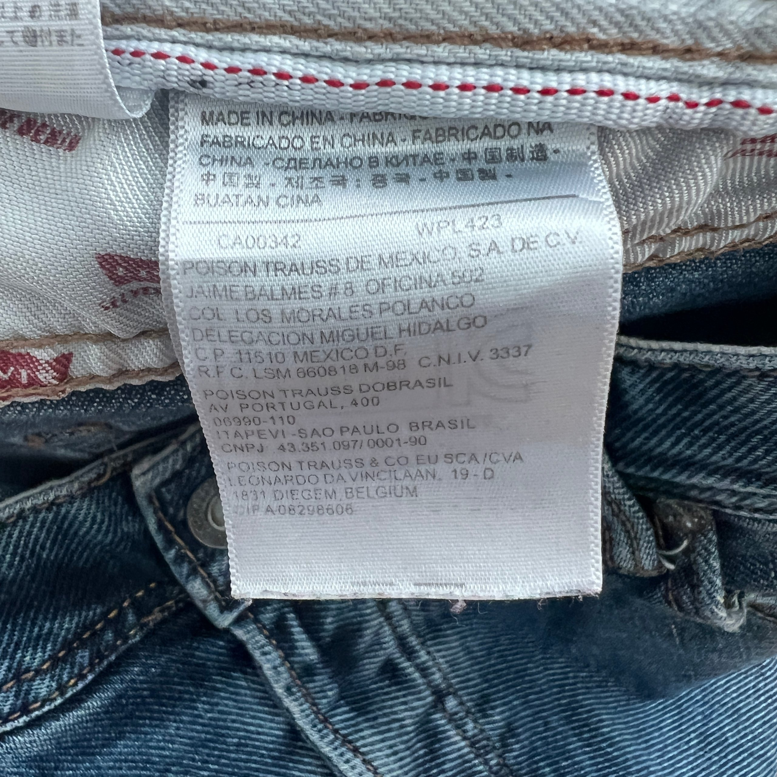Levis 511 Slim Fit Jeans Mens W34 L34 Mid Dark Wash Blue Denim image 8