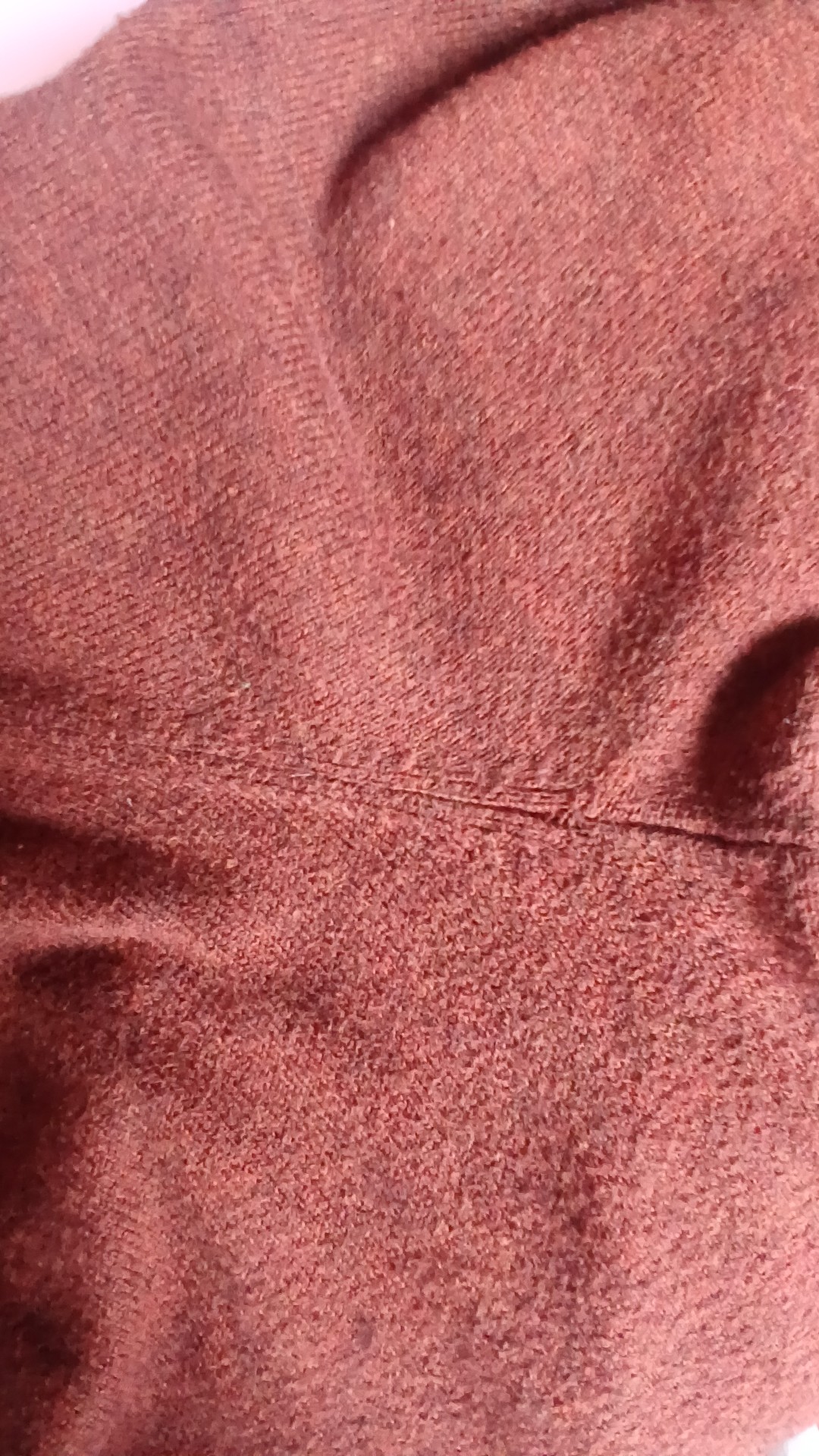 FatFace Dark Cinnamon Cotton Cashmere V-Neck Jumper XL image 6