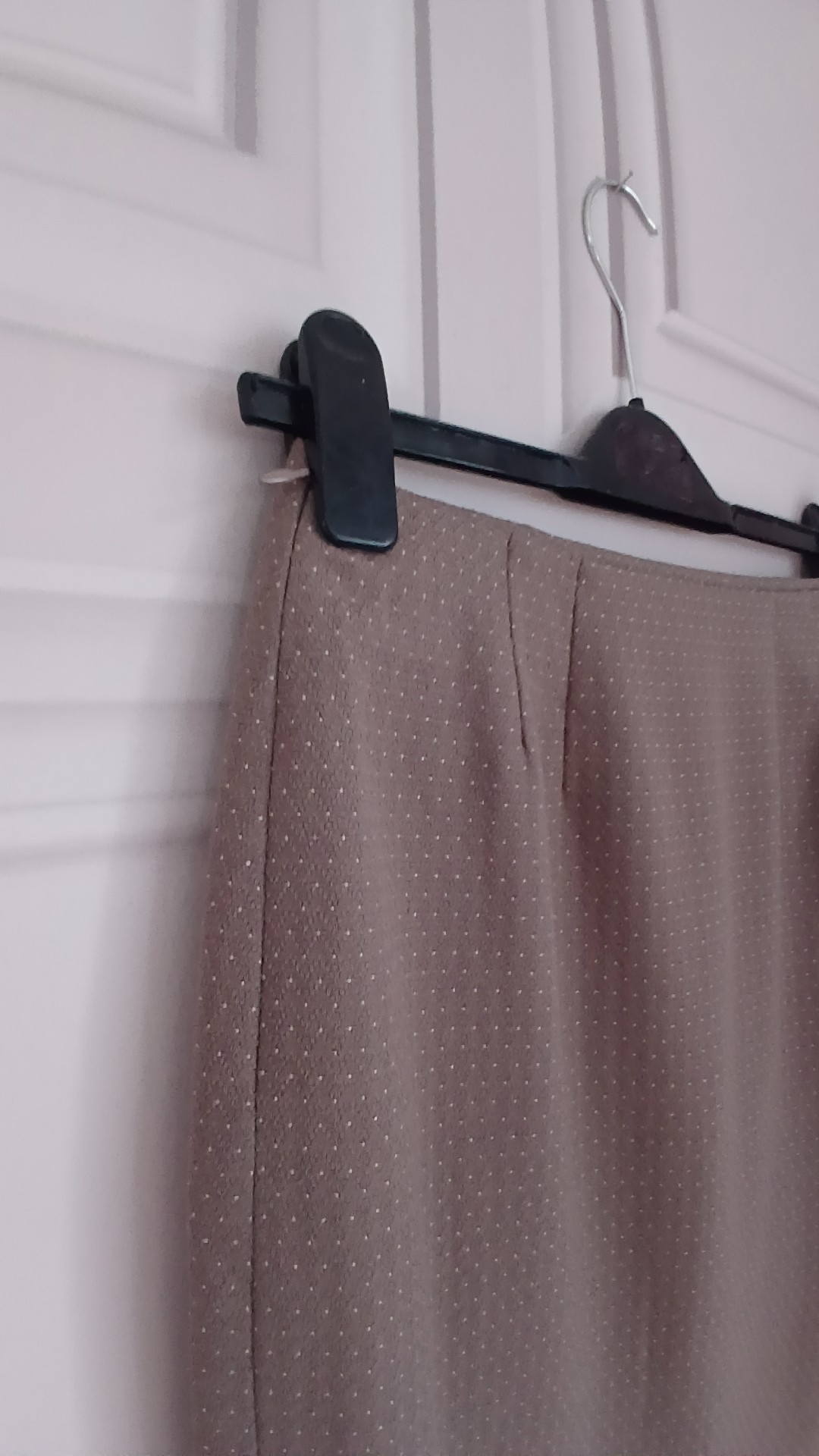 Kaliko Brown Pencil Skirt Polka Dot Polyester Size 8 image 4