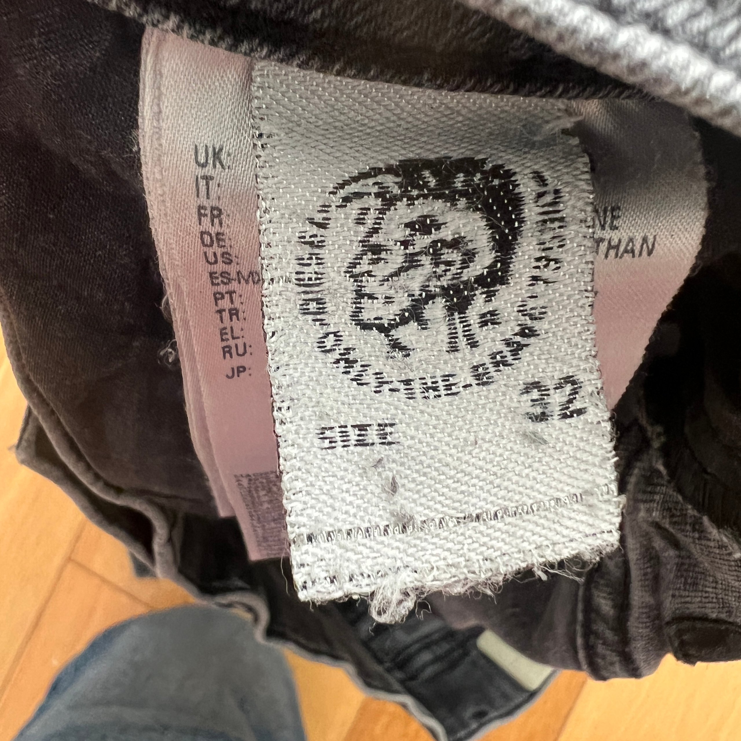Diesel Tepphar Slim-Carrot Jeans W32 L32 Grey Black Distressed Denim image 8