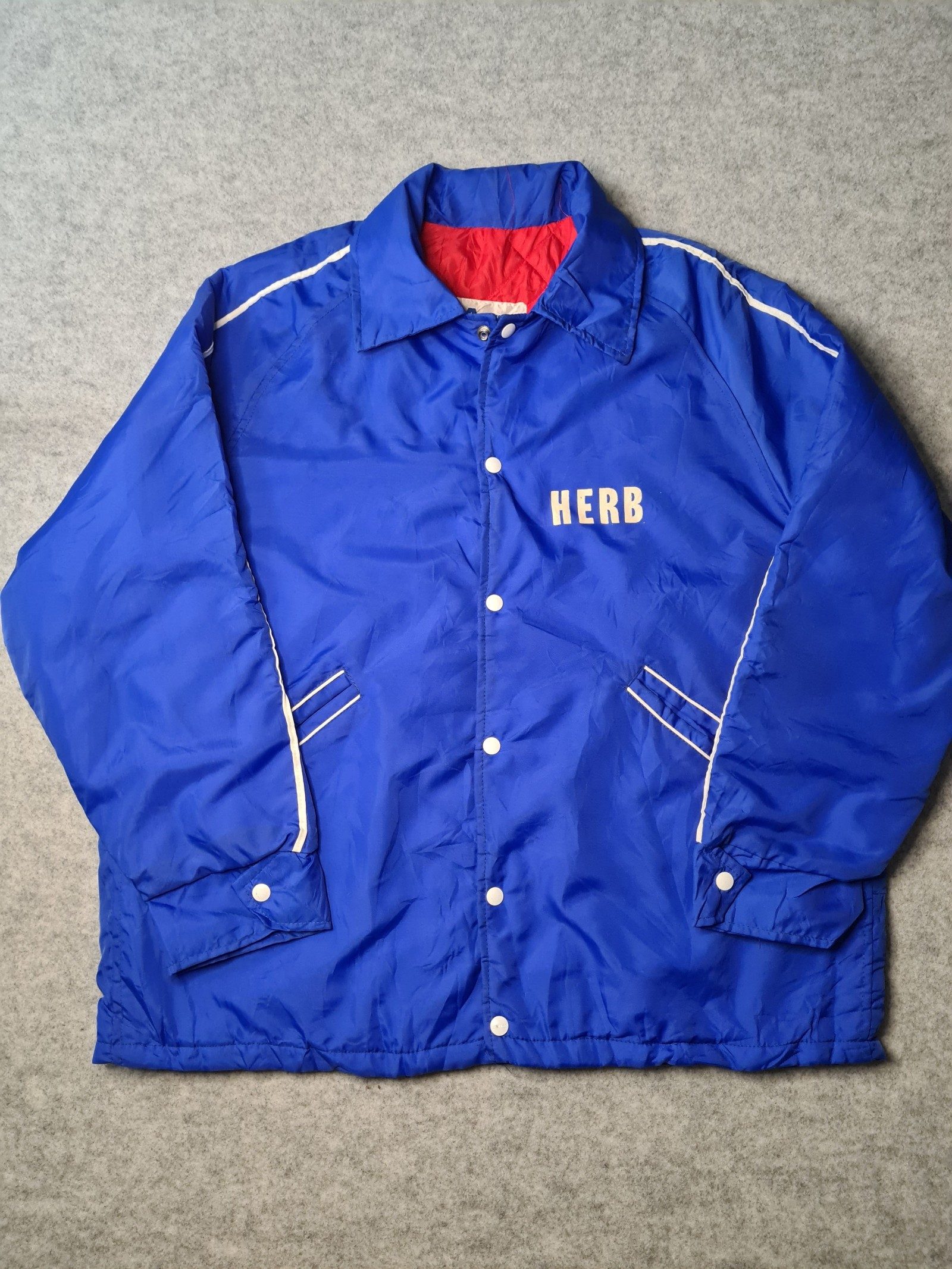 Astro Blue Coach Jacket White Stripe Western Cowboy Workwear XL 1152